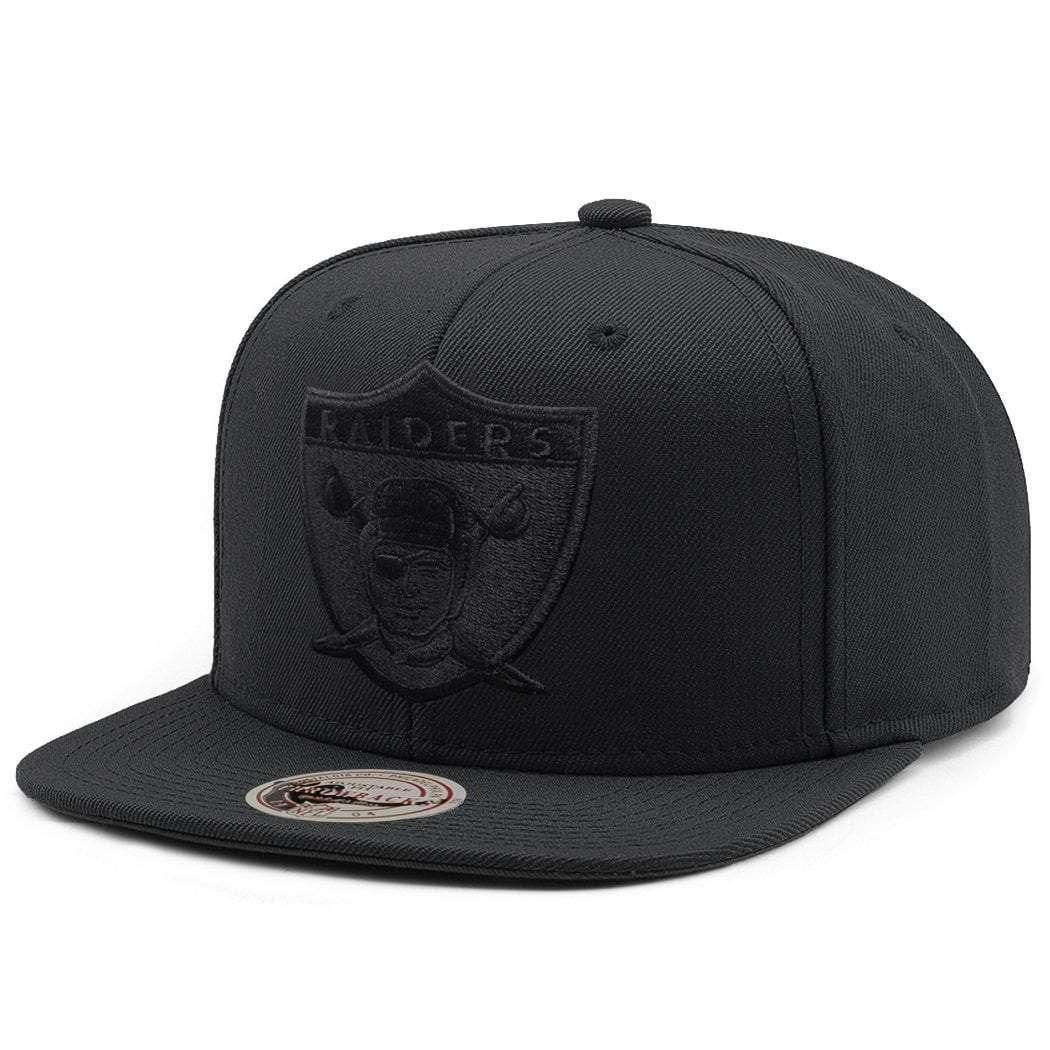 Mitchell And Ness Caps Oakland Raiders Mitchell & Ness NFL All Black High Crown Snapback Hat
