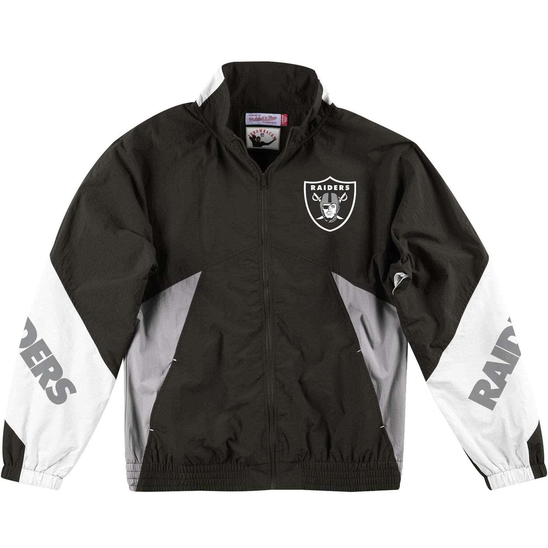 Mitchell And Ness Jackets Oakland Raiders Mitchell & Ness NFL Midseason Windbreaker 2.0 Jacket - Black