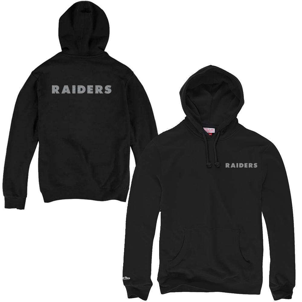 Mitchell And Ness Jumpers XXL Oakland Raiders Mitchell & Ness NFL Pocket Wordmark Hoodie Jumper - Black