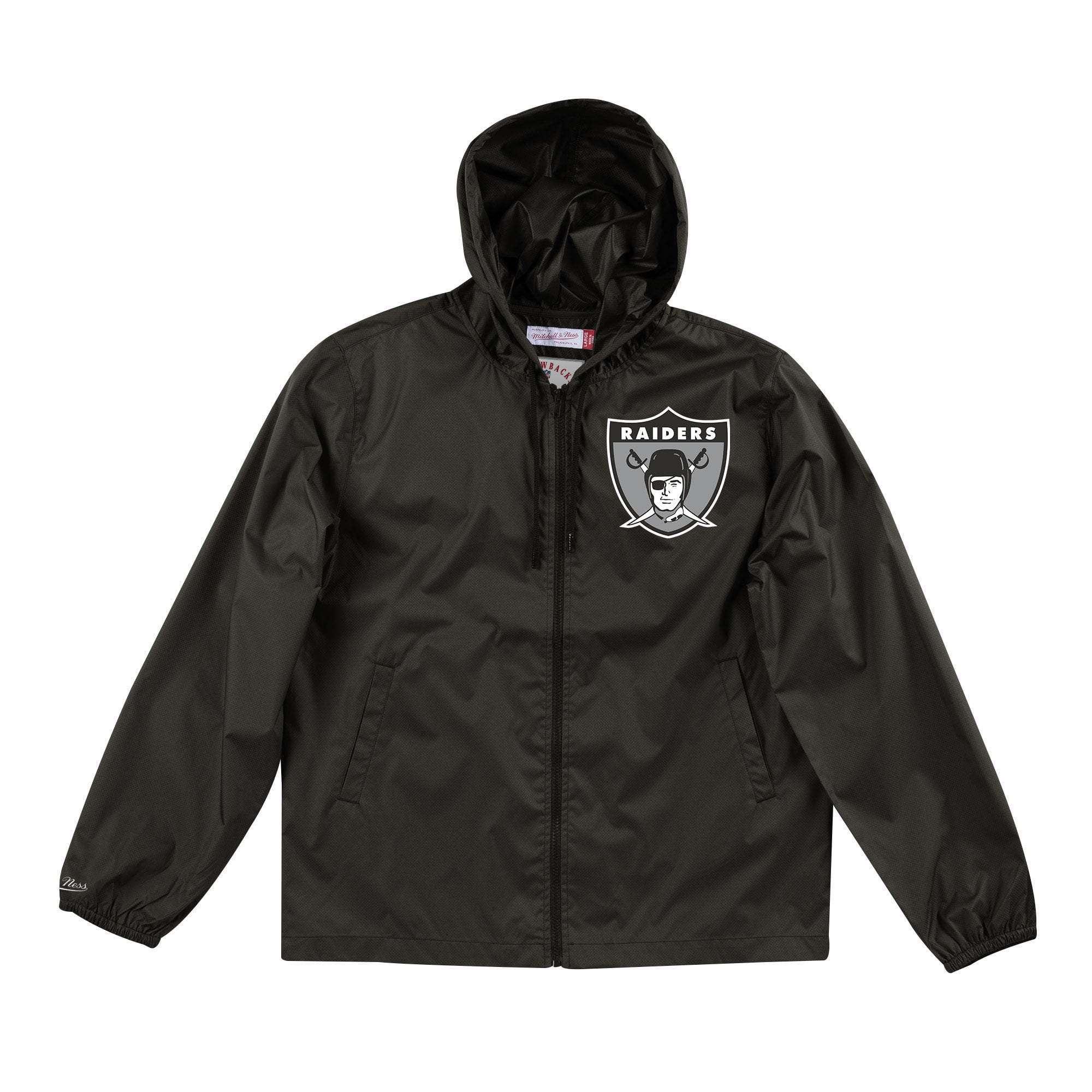 Mitchell And Ness Jackets Oakland Raiders Mitchell & Ness NFL Team Captain Windbreaker Jacket - Black