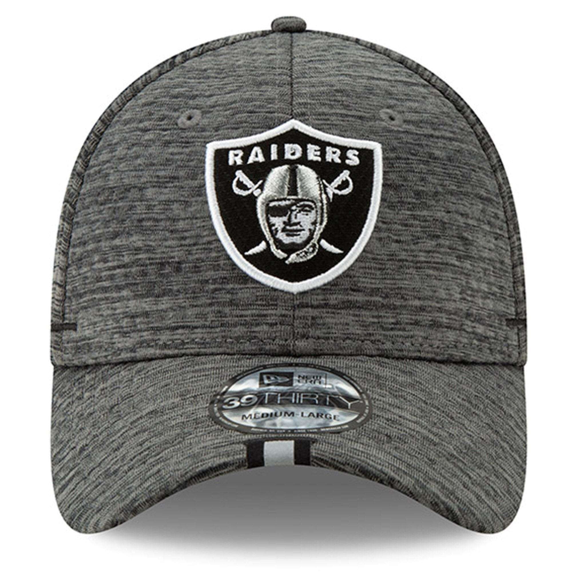New Era Caps Oakland Raiders New Era 2019 NFL Training Camp 39THIRTY Stretch-Fit Hat - Graphite