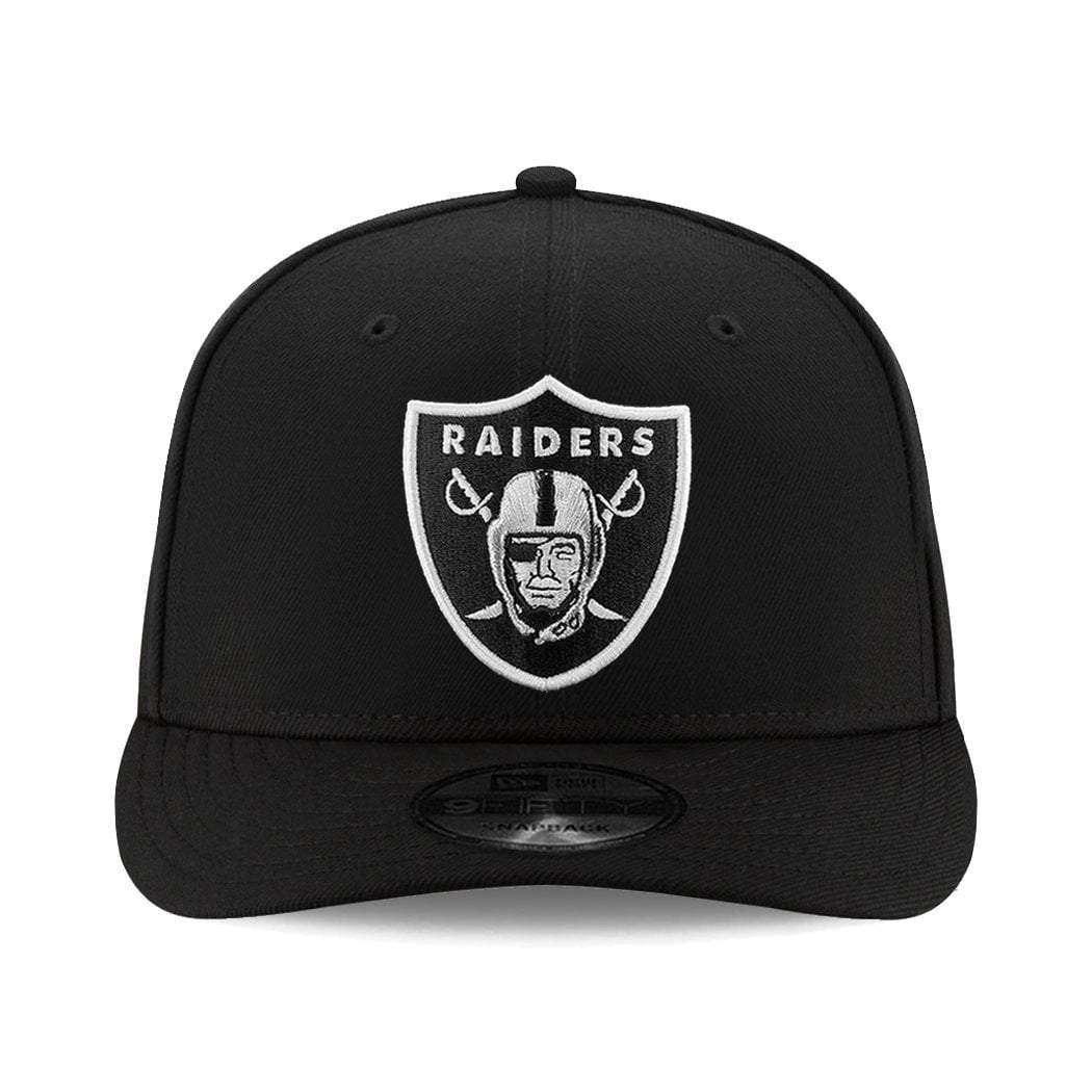 New Era Caps Oakland Raiders New Era NFL Team Pre-Curved 9FIFTY Snapback Hat - Black