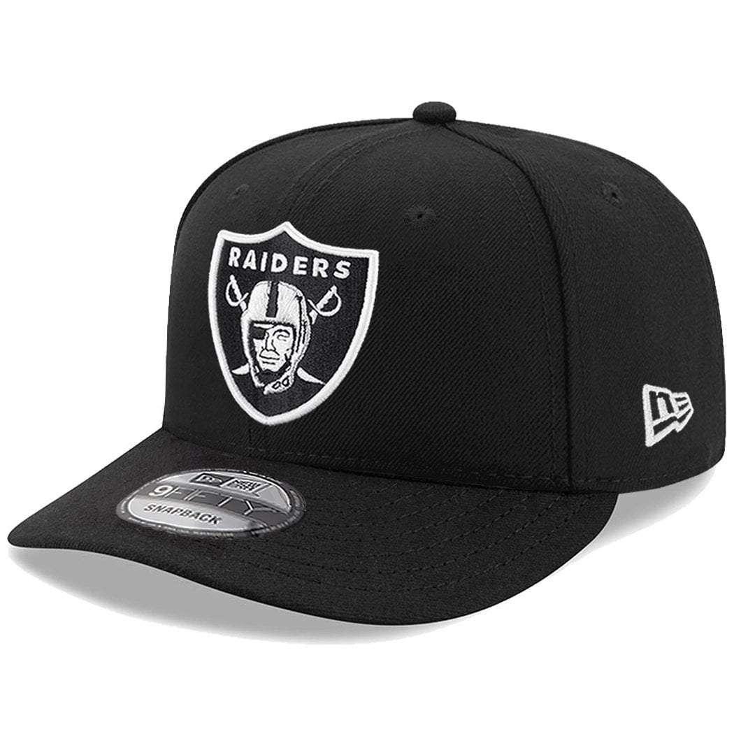 New Era Caps Oakland Raiders New Era NFL Team Pre-Curved 9FIFTY Snapback Hat - Black