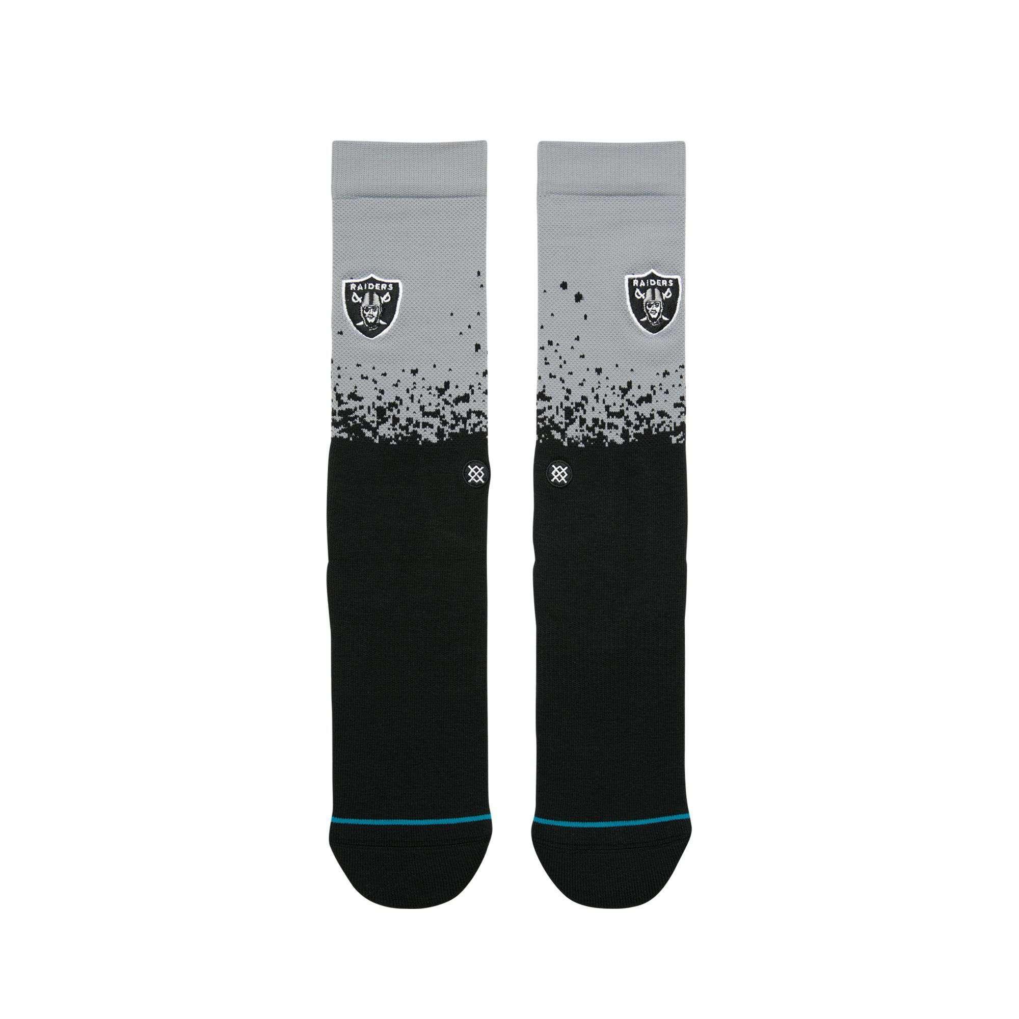 Stance Socks Large (9-12 US) Oakland Raiders Stance NFL Fade Crew Socks - Black