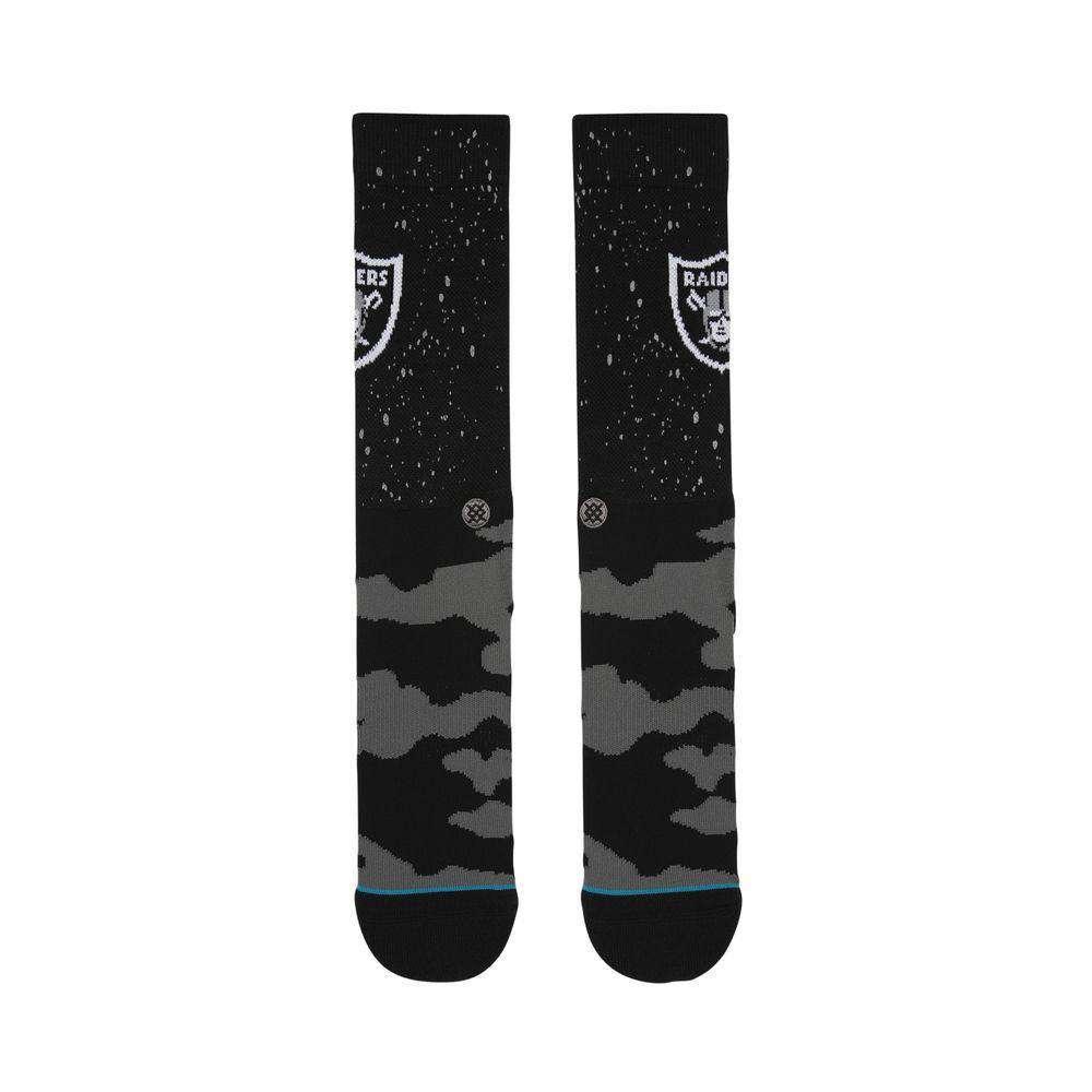 Stance Socks Large (9-12 US) Oakland Raiders Stance NFL Reflective Crew Socks - Black