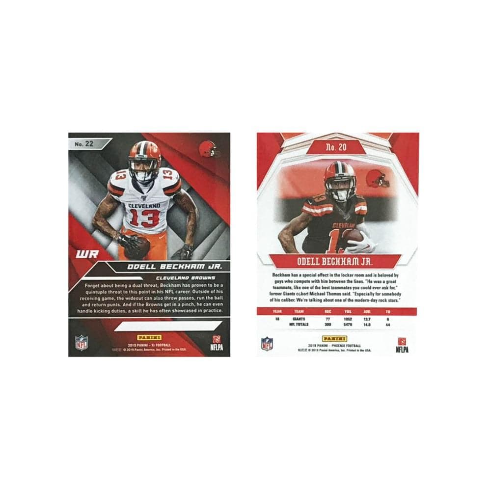 Panini Cards Odell Beckham Jr. Cleveland Browns Panini NFL 2 Premium Base Card Set
