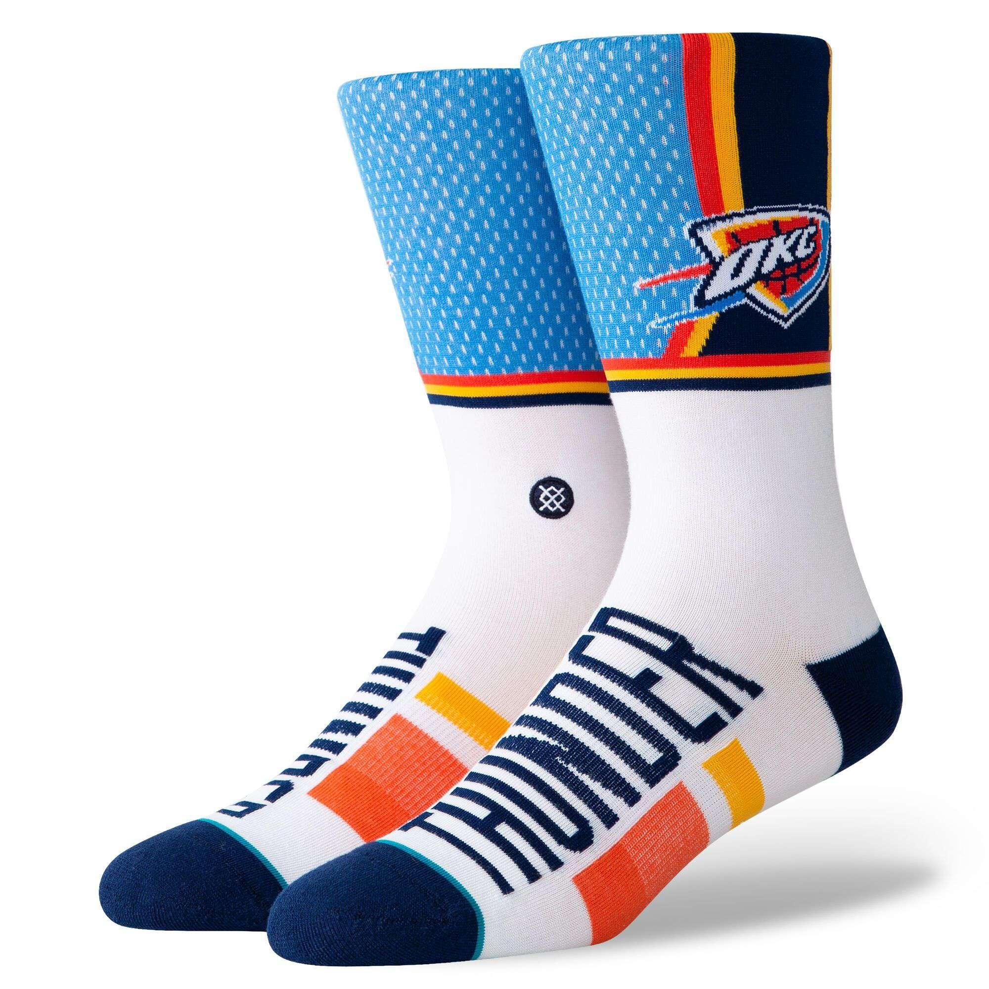 Stance Socks Large (9-12 US) Oklahoma City Thunder Stance NBA Shortcut Crew Socks - Blue
