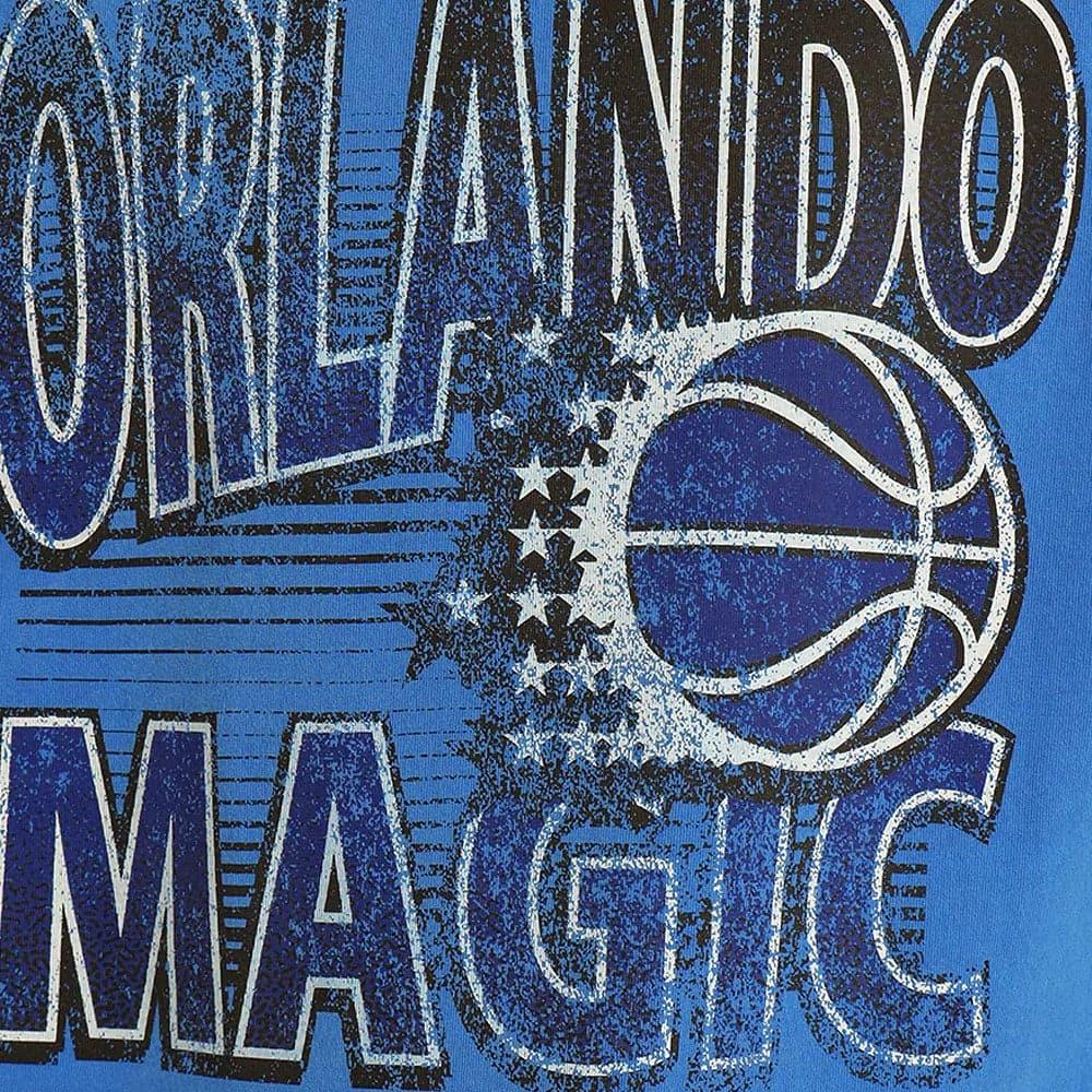 Mitchell And Ness T-Shirts Orlando Magic Mitchell & Ness NBA Incline Stack Vintage T-Shirt - Faded Royal