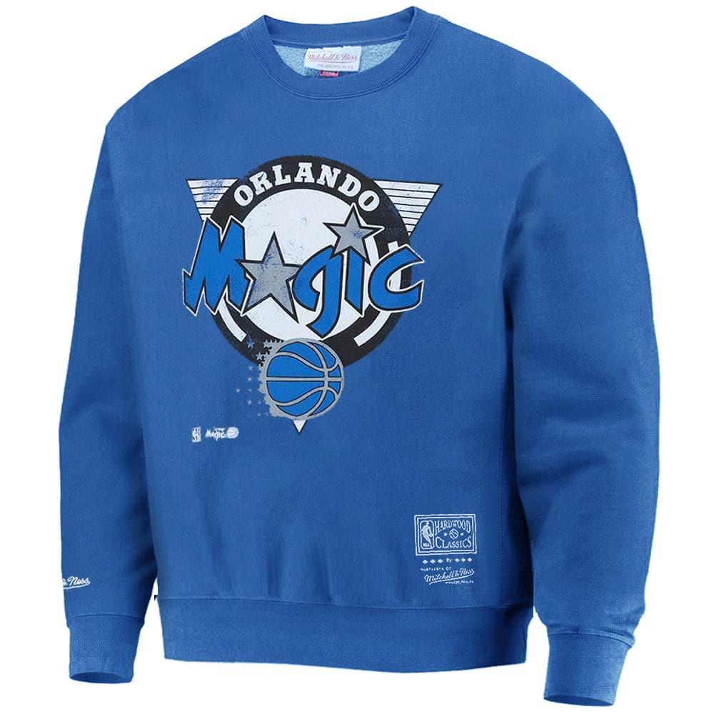 Mitchell And Ness Jumpers Orlando Magic Mitchell & Ness NBA On Point Vintage Crew Jumper - Faded Blue