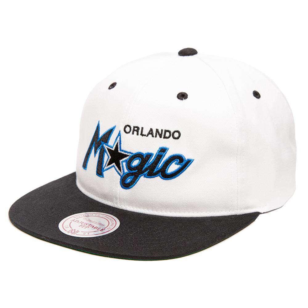 Mitchell And Ness Caps Orlando Magic Mitchell & Ness NBA Retro Script Snapback Hat - White