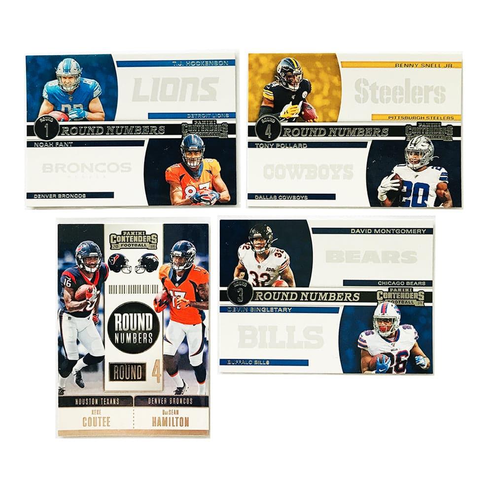 Panini Cards Panini NFL Round Numbers Insert 4 Card Mixed Set