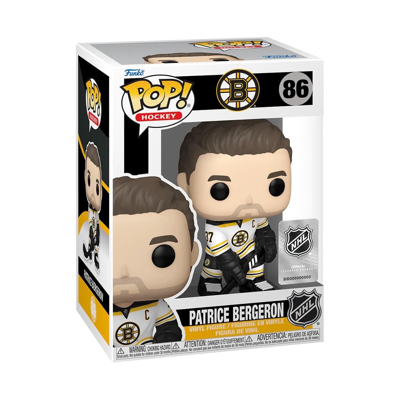 Funko Figures Patrice Bergeron Boston Bruins Funko NHL Pop Vinyl Figure - White