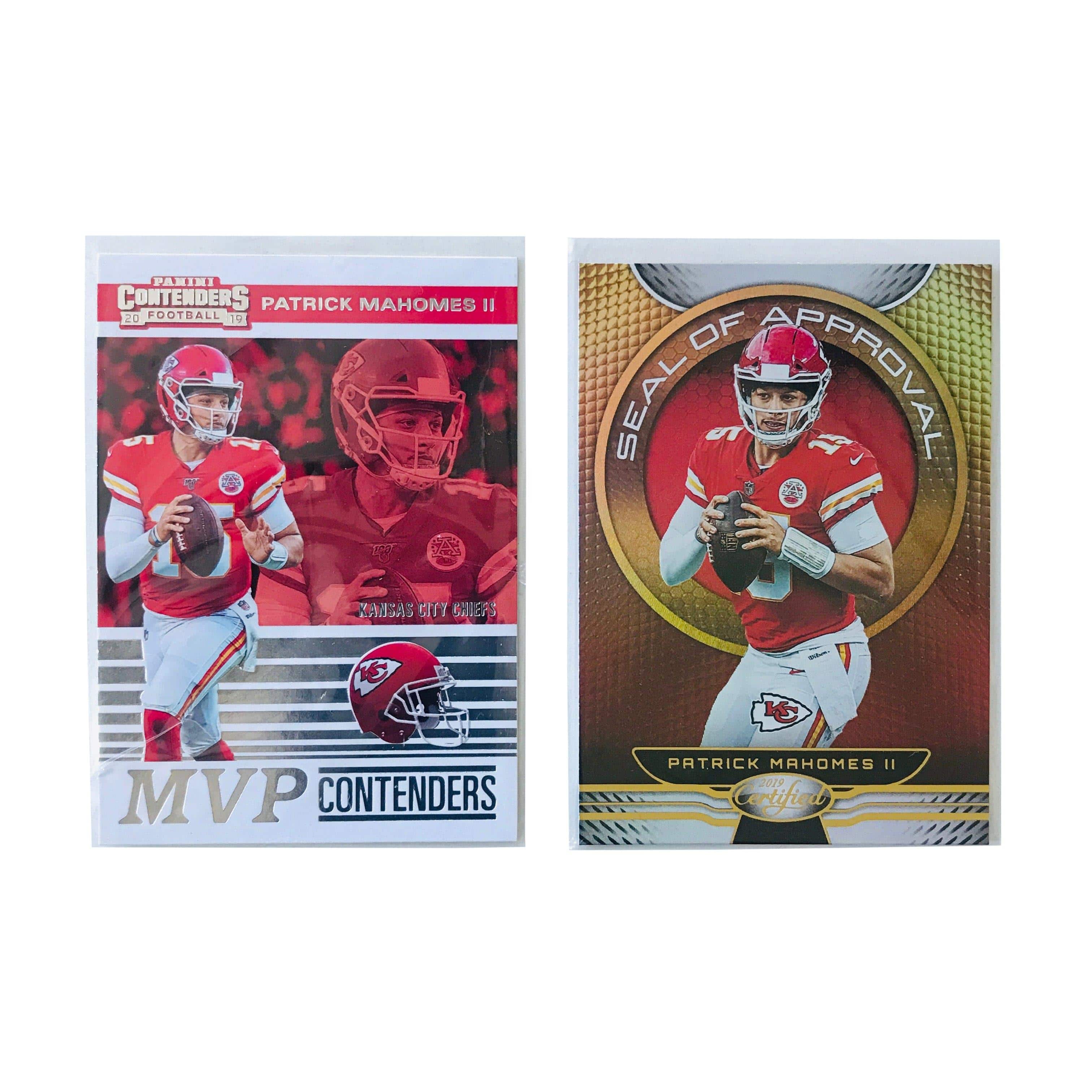 Panini Cards Patrick Mahomes Kansas City Chiefs Panini NFL 2 Insert Card Set