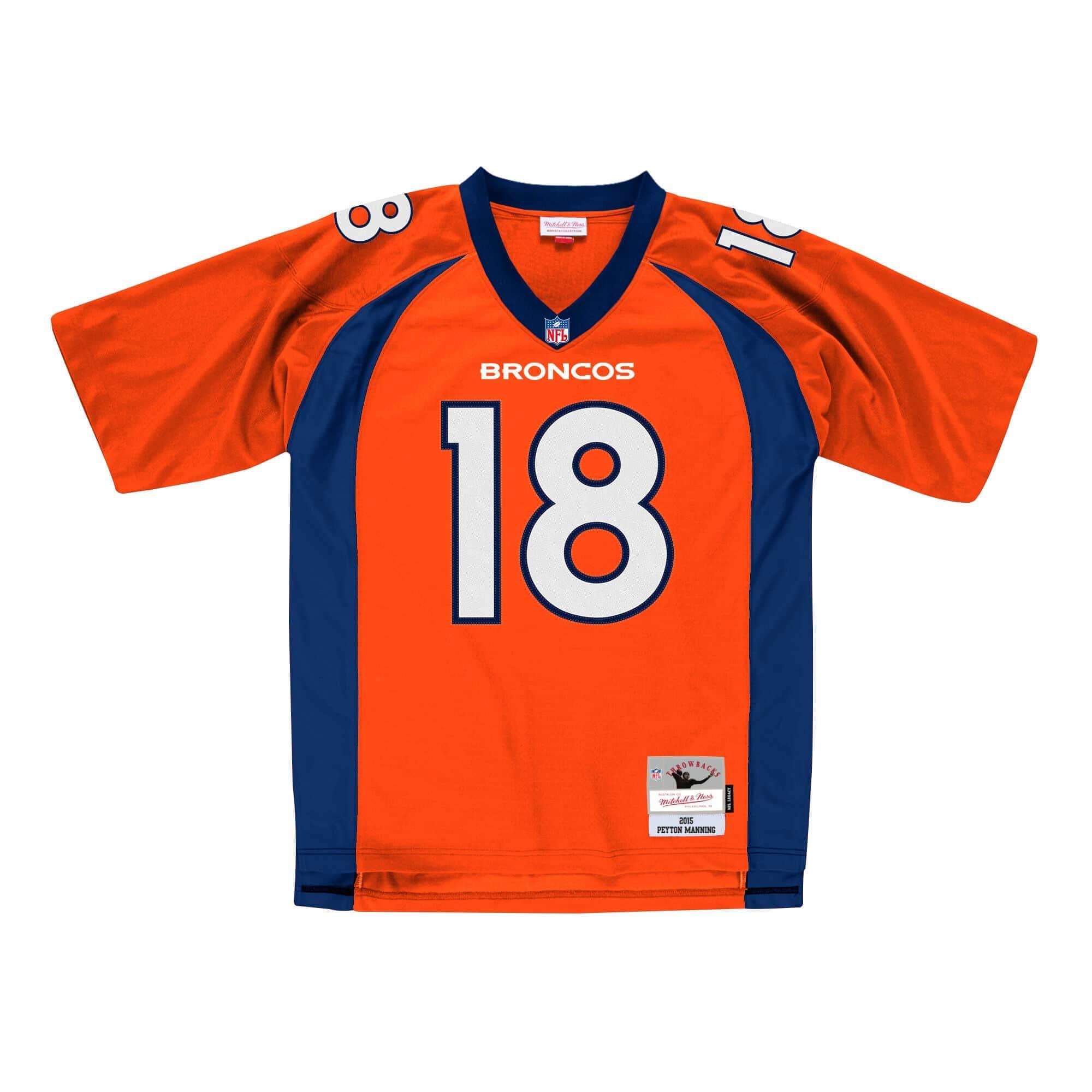 Mitchell And Ness Jerseys Peyton Manning Denver Broncos 2015 Mitchell & Ness NFL Throwback Legacy Jersey - Orange