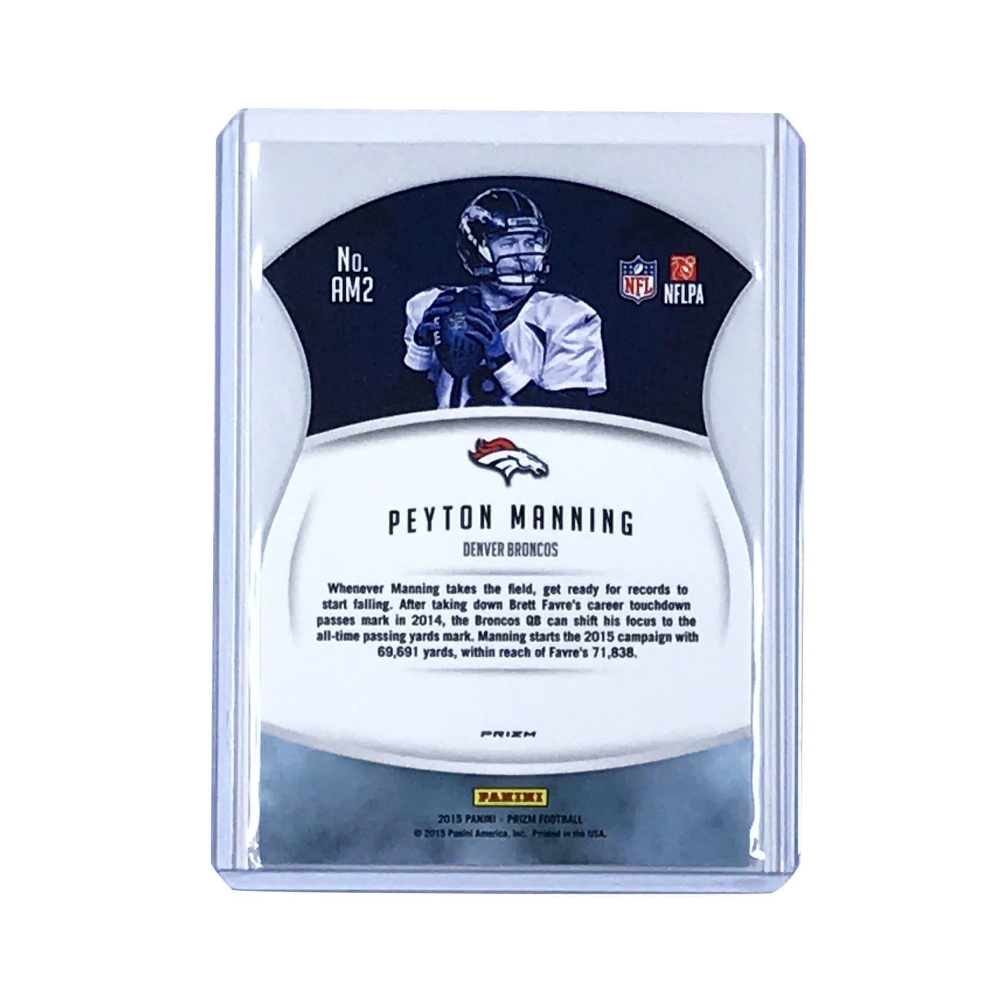 Panini Cards Peyton Manning Denver Broncos 2015 Panini Prizm NFL Air Marshals Card