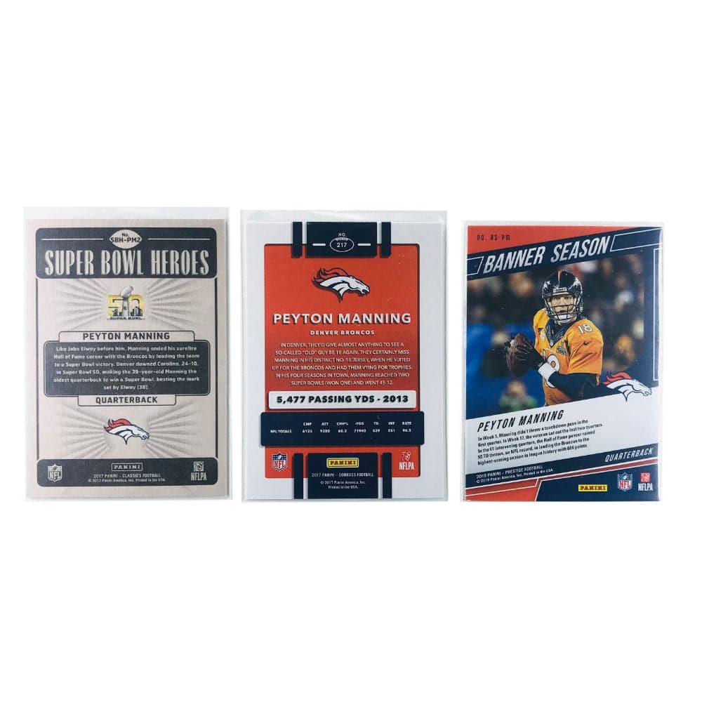 Panini Cards Peyton Manning Denver Broncos Panini NFL 3 Insert Card Set