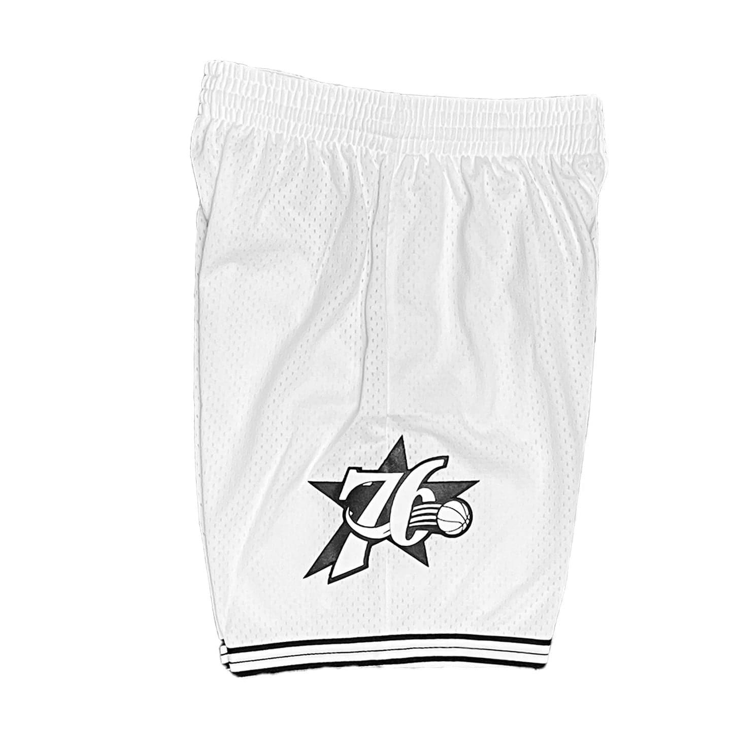 Mitchell And Ness Shorts Philadelphia 76ers Mitchell & Ness NBA Black & White Swingman Shorts - White