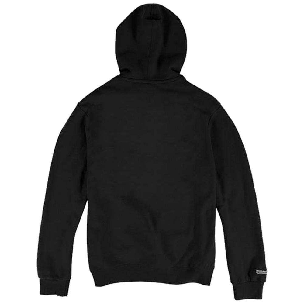 Mitchell And Ness Jumpers Philadelphia 76ers Mitchell & Ness NBA Distressed Logo Hoodie Jumper - Black