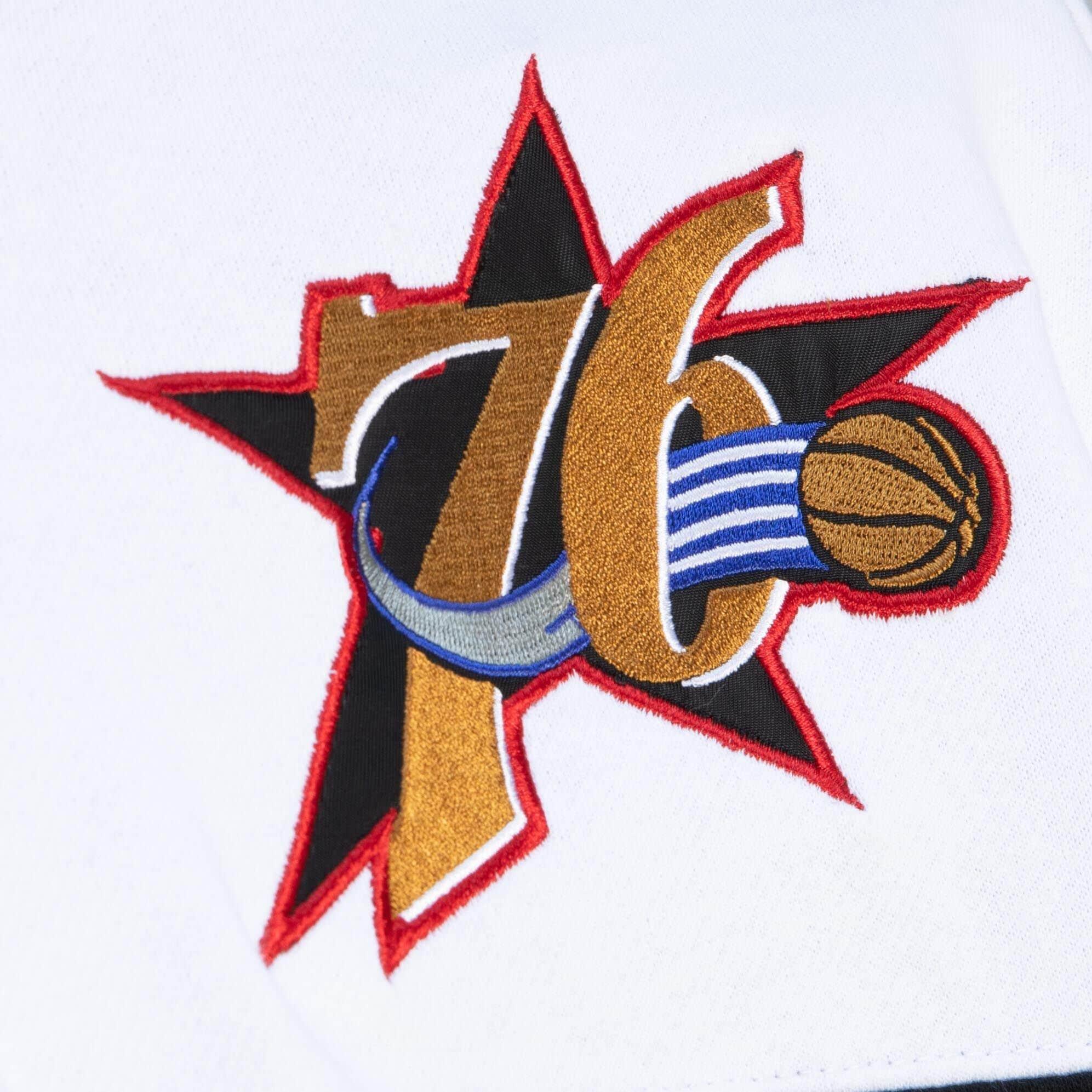 Mitchell And Ness Jumpers Philadelphia 76ers Mitchell & Ness NBA Fusion Fleece 2.0 Hoodie Jumper - Black