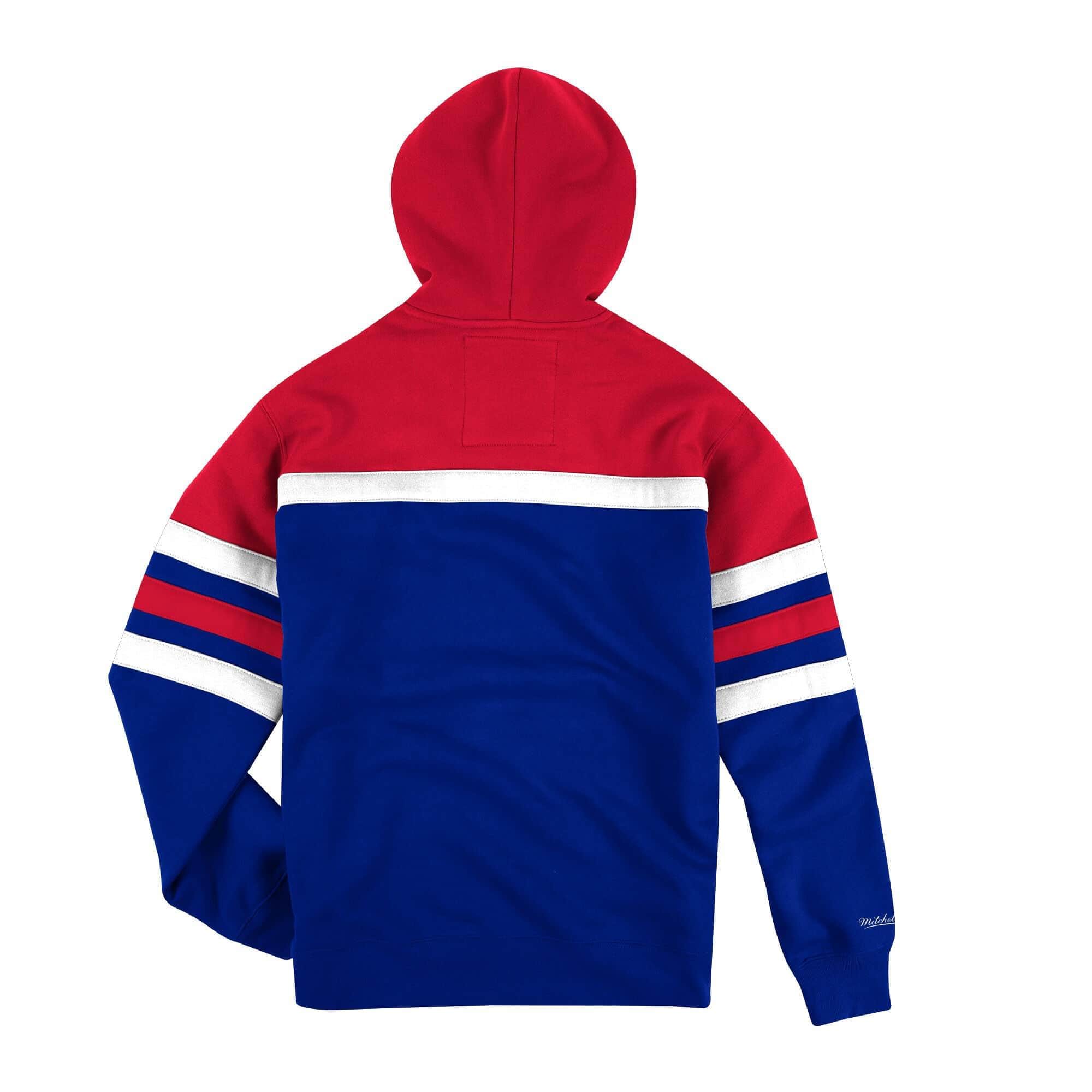 Mitchell And Ness Jumpers Philadelphia 76ers Mitchell & Ness NBA Head Coach Hoodie Jumper - Blue