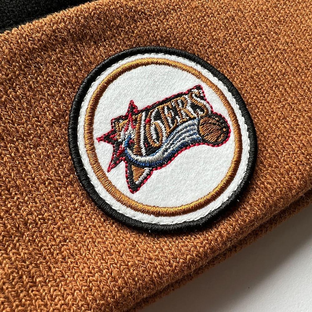 Mitchell And Ness Beanies Philadelphia 76ers Mitchell & Ness NBA HWC Colour Knit Beanie - Black