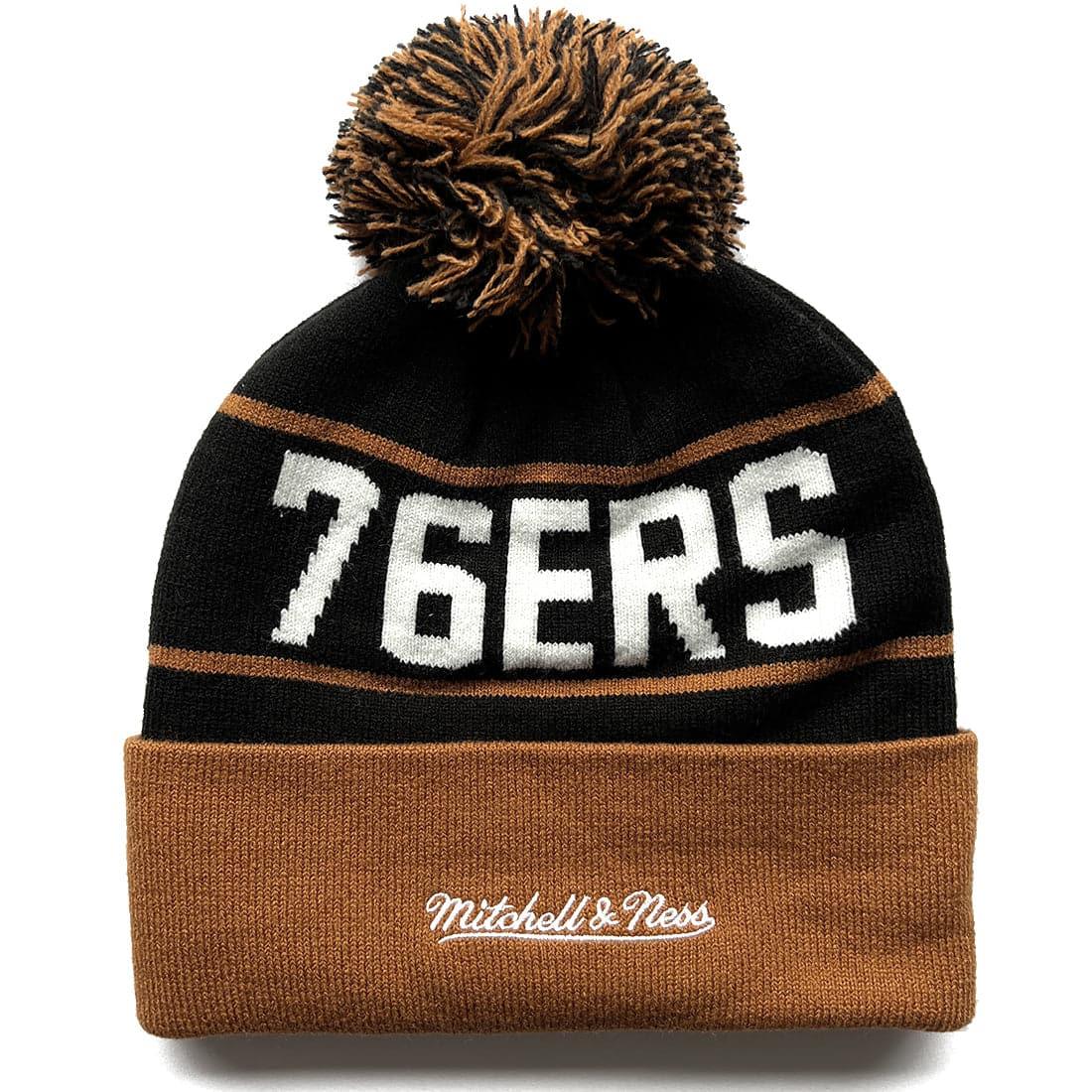 Mitchell And Ness Beanies Philadelphia 76ers Mitchell & Ness NBA HWC Colour Knit Beanie - Black