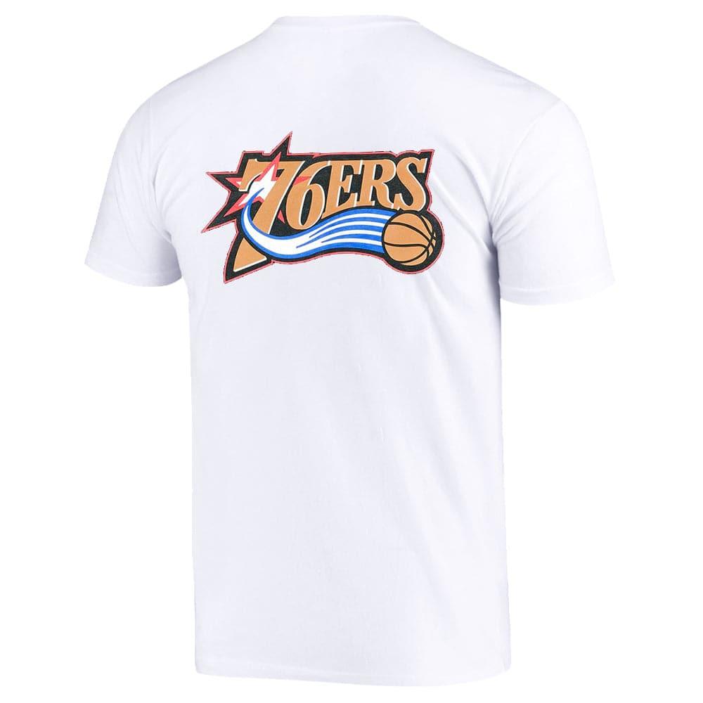 Mitchell And Ness T-Shirts Philadelphia 76ers Mitchell & Ness NBA HWC Retro Repeat T-Shirt - White