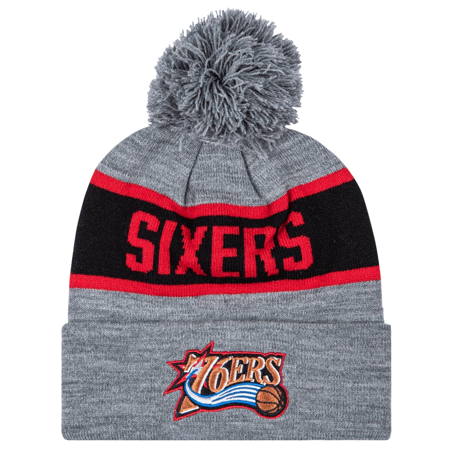Mitchell And Ness Beanies Philadelphia 76ers Mitchell & Ness NBA HWC Team Tone Knit Beanie - Grey