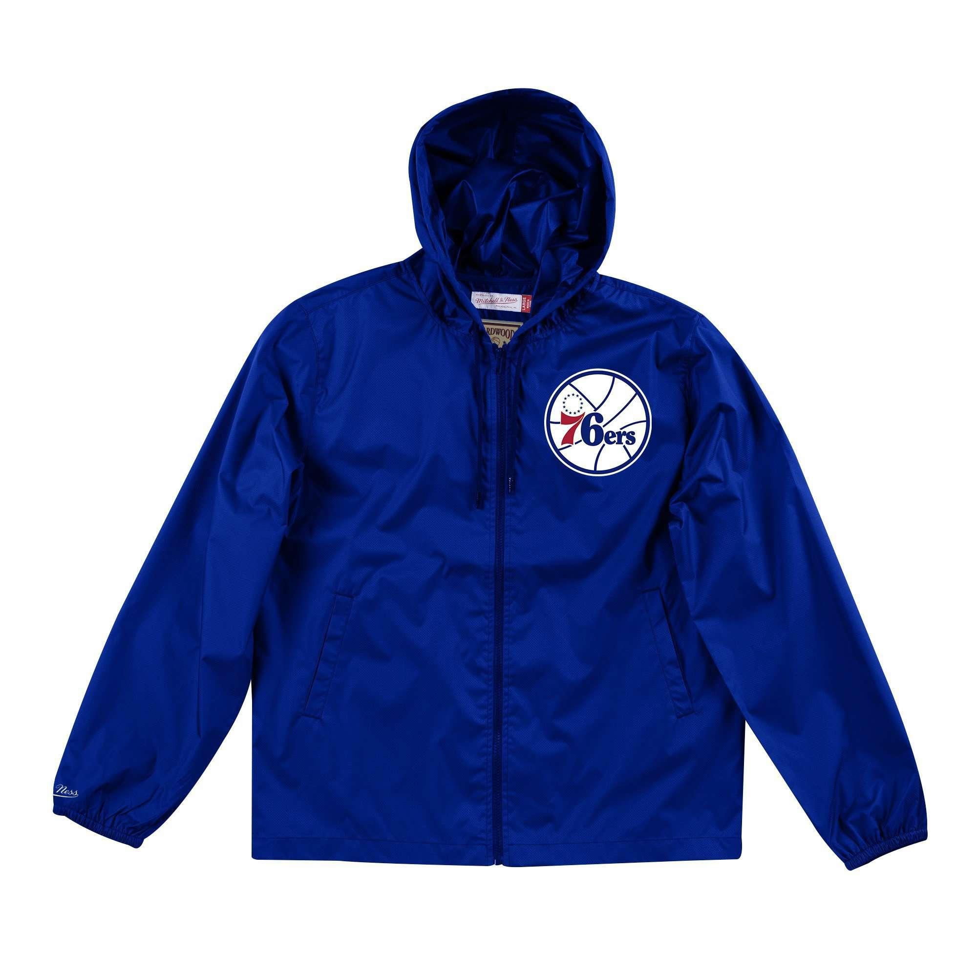 Mitchell And Ness Jackets Philadelphia 76ers Mitchell & Ness NBA Team Captain Windbreaker Jacket - Royal