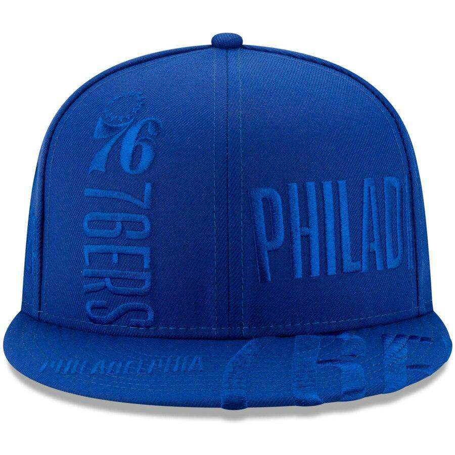 New Era Caps Philadelphia 76ers New Era NBA 2019 Tonal Tip-Off 9FIFTY Snapback Hat - Blue