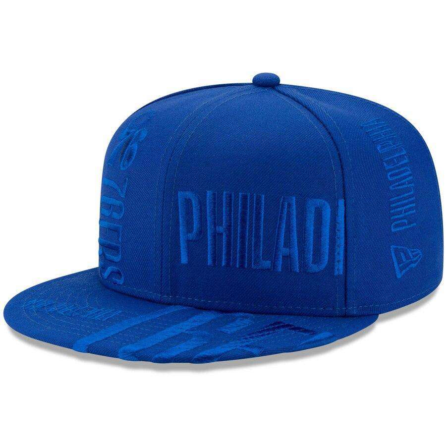 New Era Caps Philadelphia 76ers New Era NBA 2019 Tonal Tip-Off 9FIFTY Snapback Hat - Blue