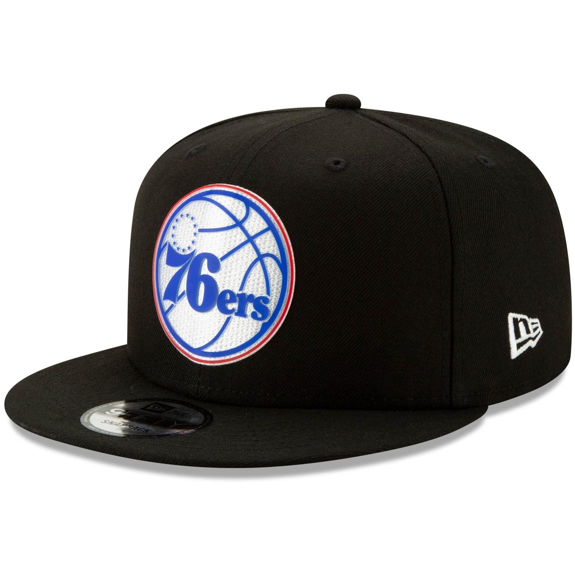 New Era Caps Philadelphia 76ers New Era NBA 2020 Back Half 9FIFTY Snapback Hat - Black