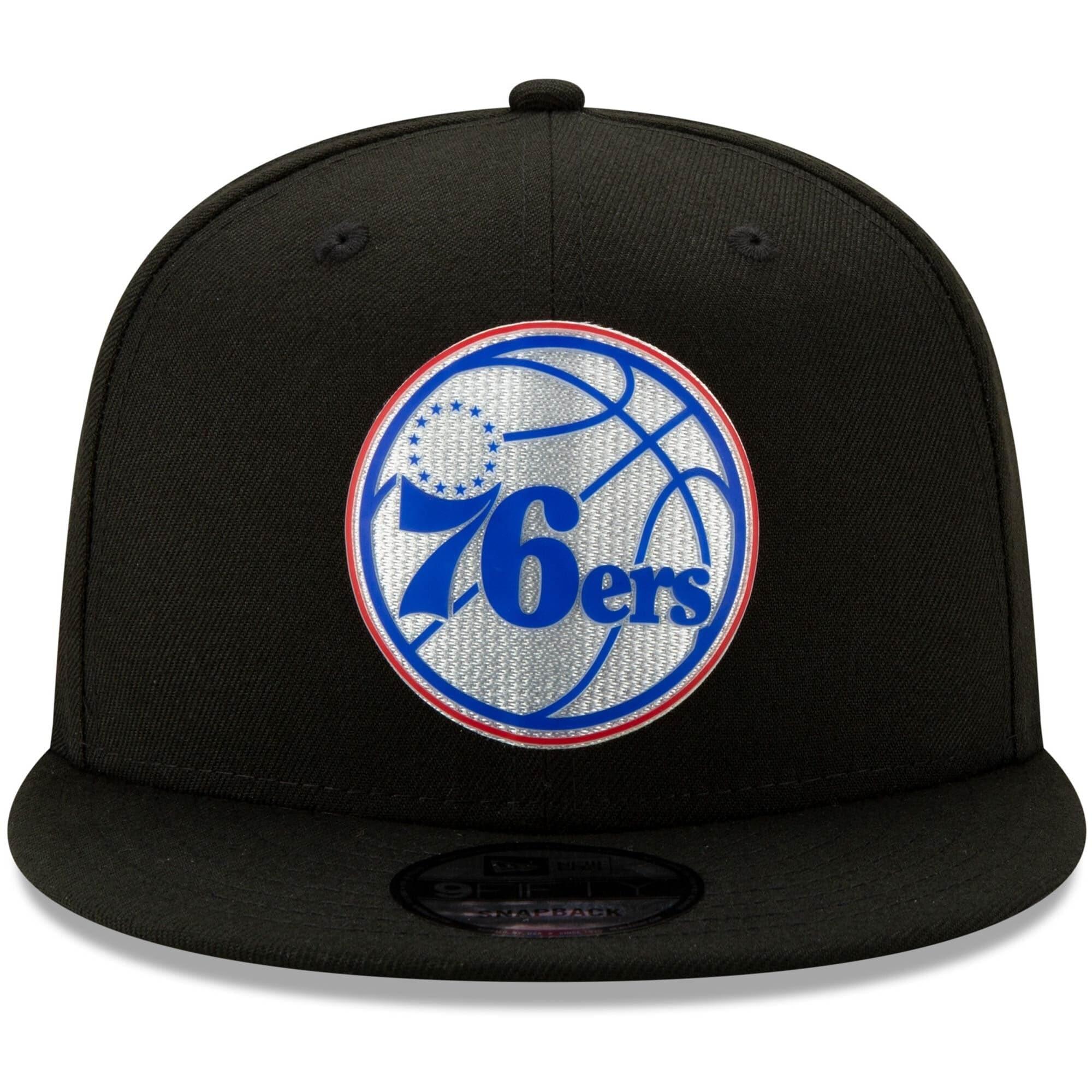 New Era Caps Philadelphia 76ers New Era NBA 2020 Back Half 9FIFTY Snapback Hat - Black