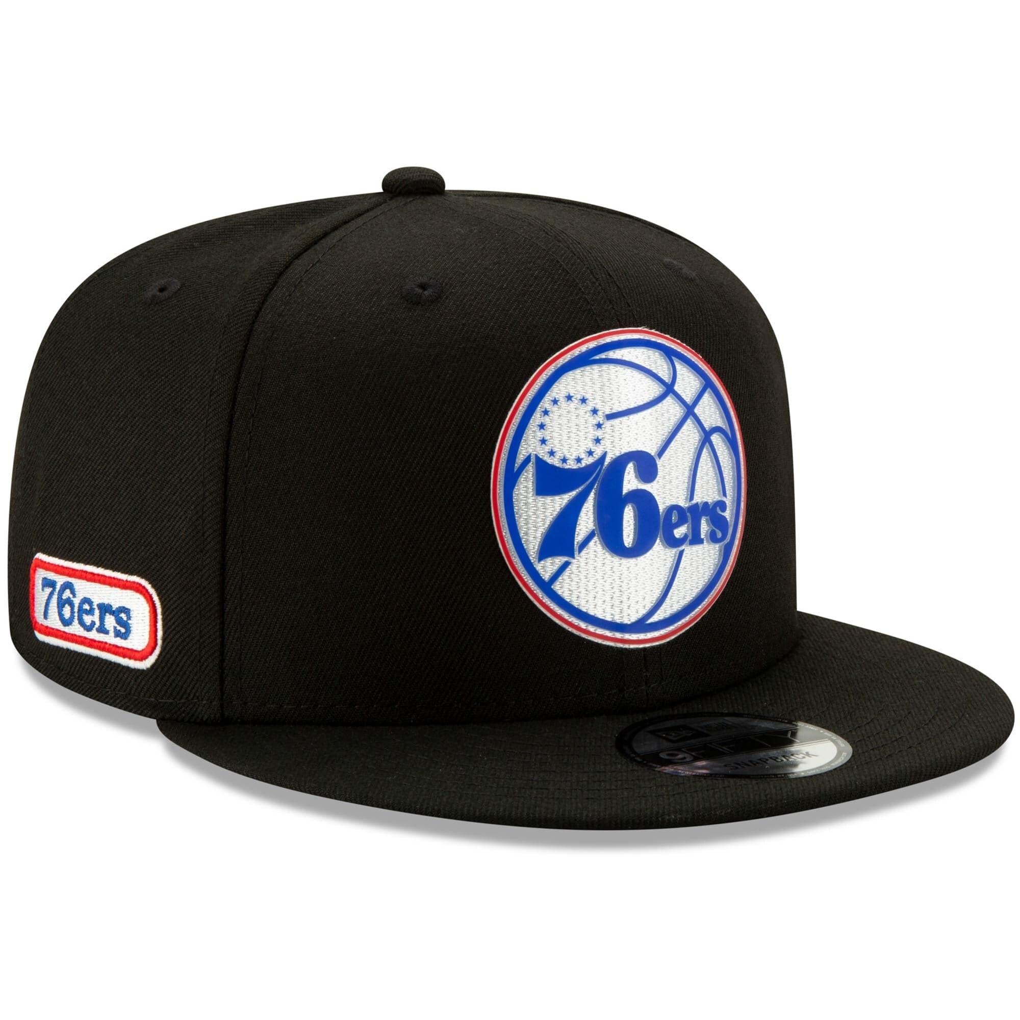 New Era Caps Philadelphia 76ers New Era NBA 2020 Back Half 9FIFTY Snapback Hat - Black