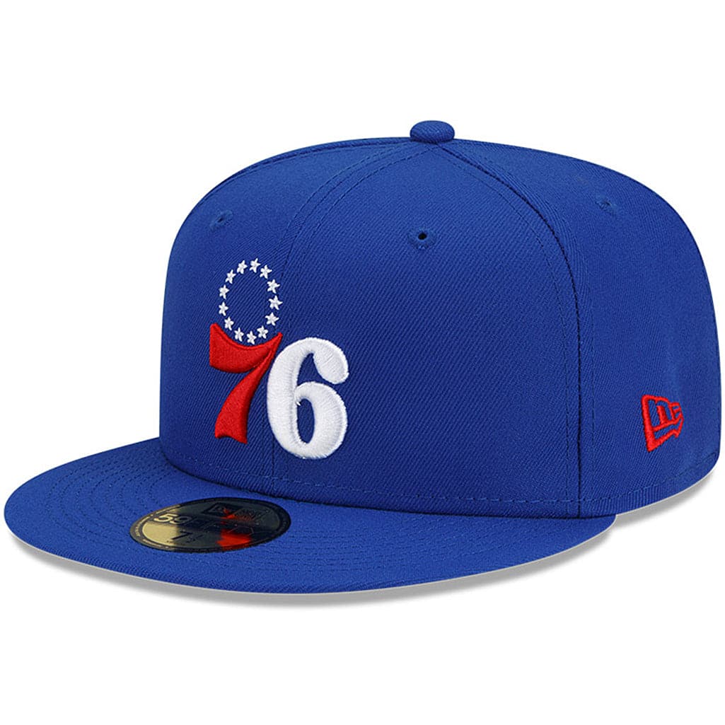 New Era Caps Philadelphia 76ers New Era NBA 21-22 Back Half 59FIFTY Fitted Hat - Blue