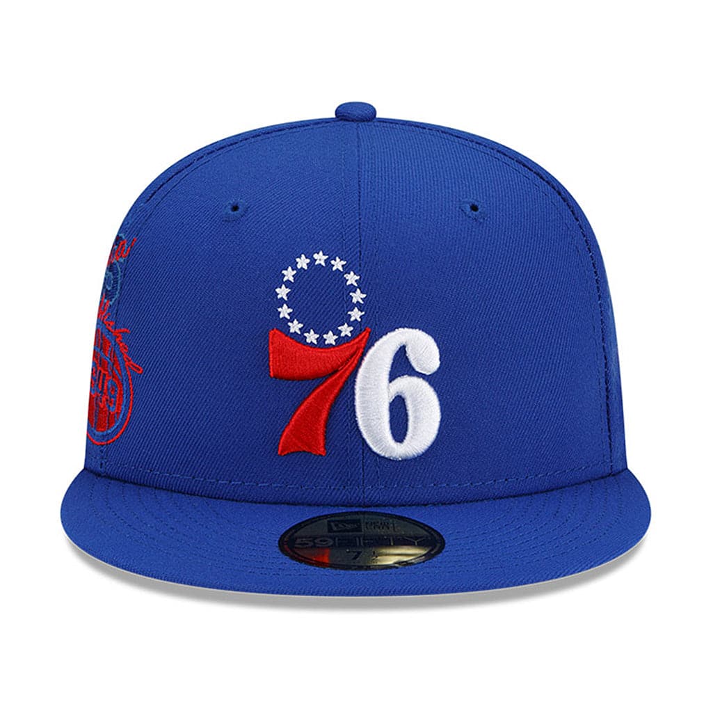 New Era Caps Philadelphia 76ers New Era NBA 21-22 Back Half 59FIFTY Fitted Hat - Blue