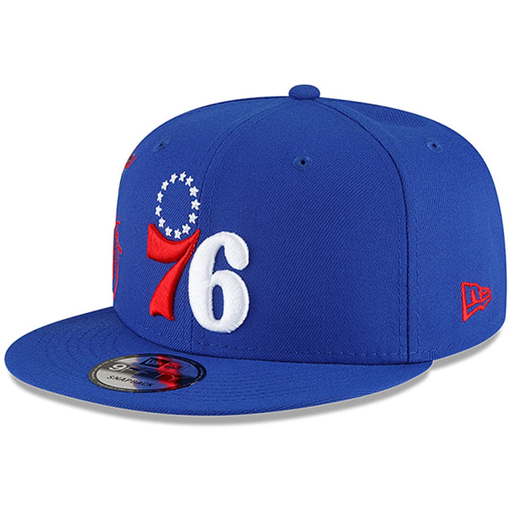 New Era Caps Philadelphia 76ers New Era NBA 21-22 Back Half 9FIFTY Snapback Hat - Blue