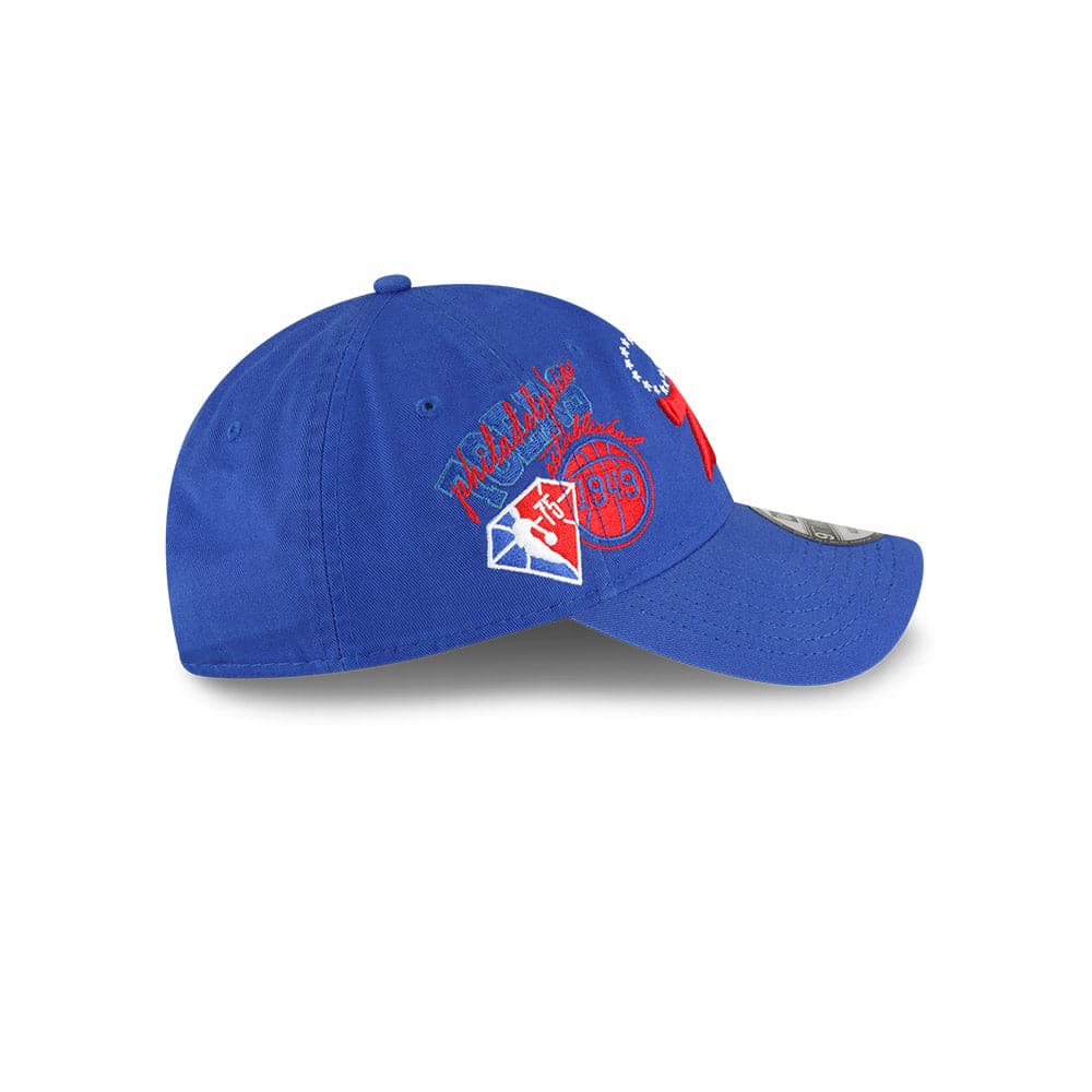 New Era Caps Philadelphia 76ers New Era NBA 21-22 Back Half 9TWENTY Hat - Blue