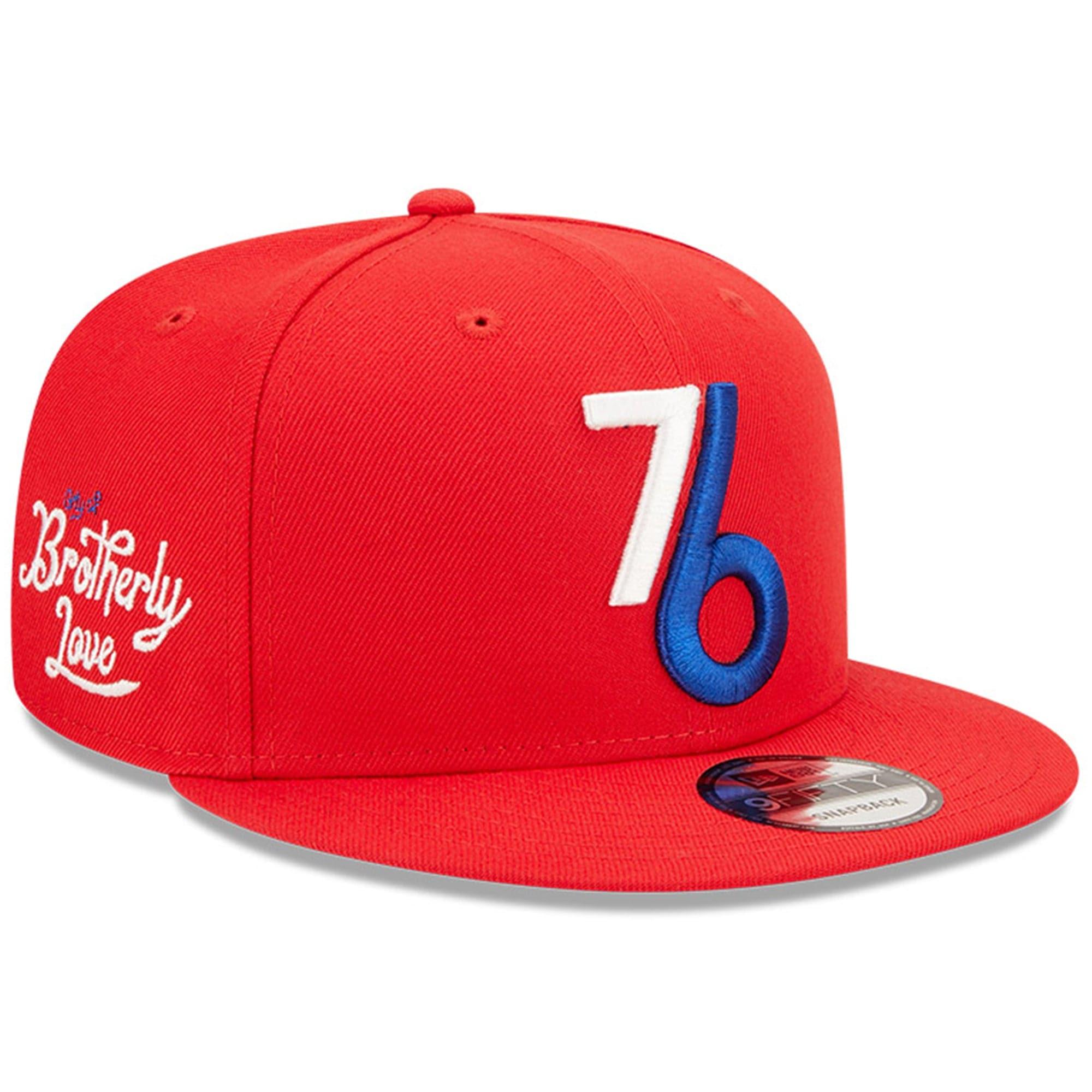 New Era Caps Philadelphia 76ers New Era NBA 22-23 City Edition Alt 9FIFTY Snapback Hat - Red
