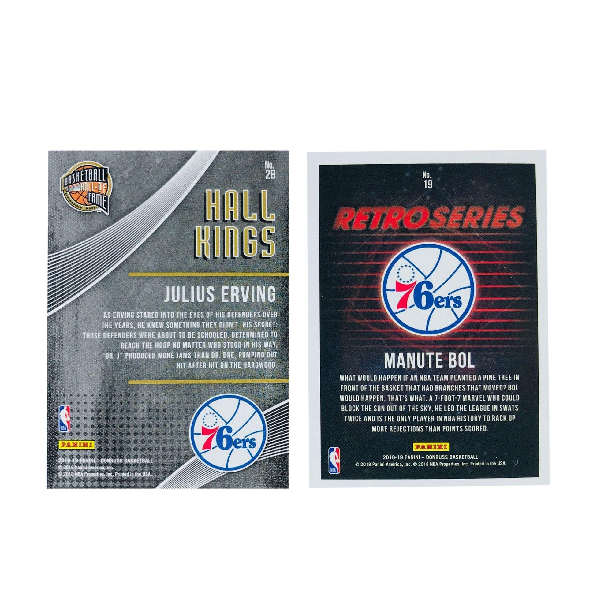 Panini Cards Philadelphia 76ers Panini NBA 2 Retro Legends Card Set