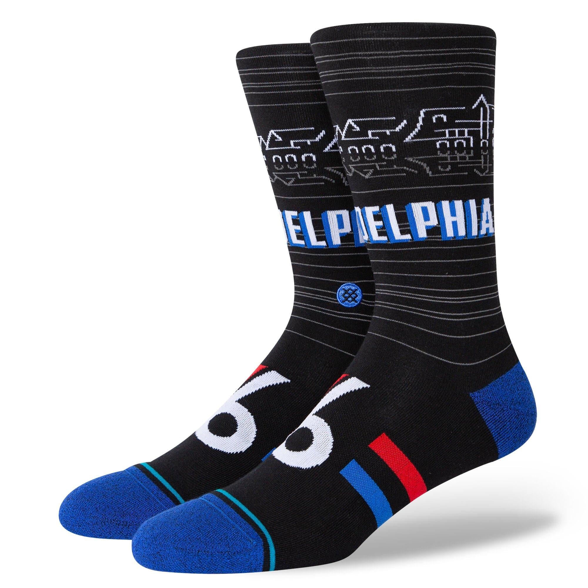 Stance Socks Philadelphia 76ers Stance NBA 20/21 City Edition Crew Socks - Black