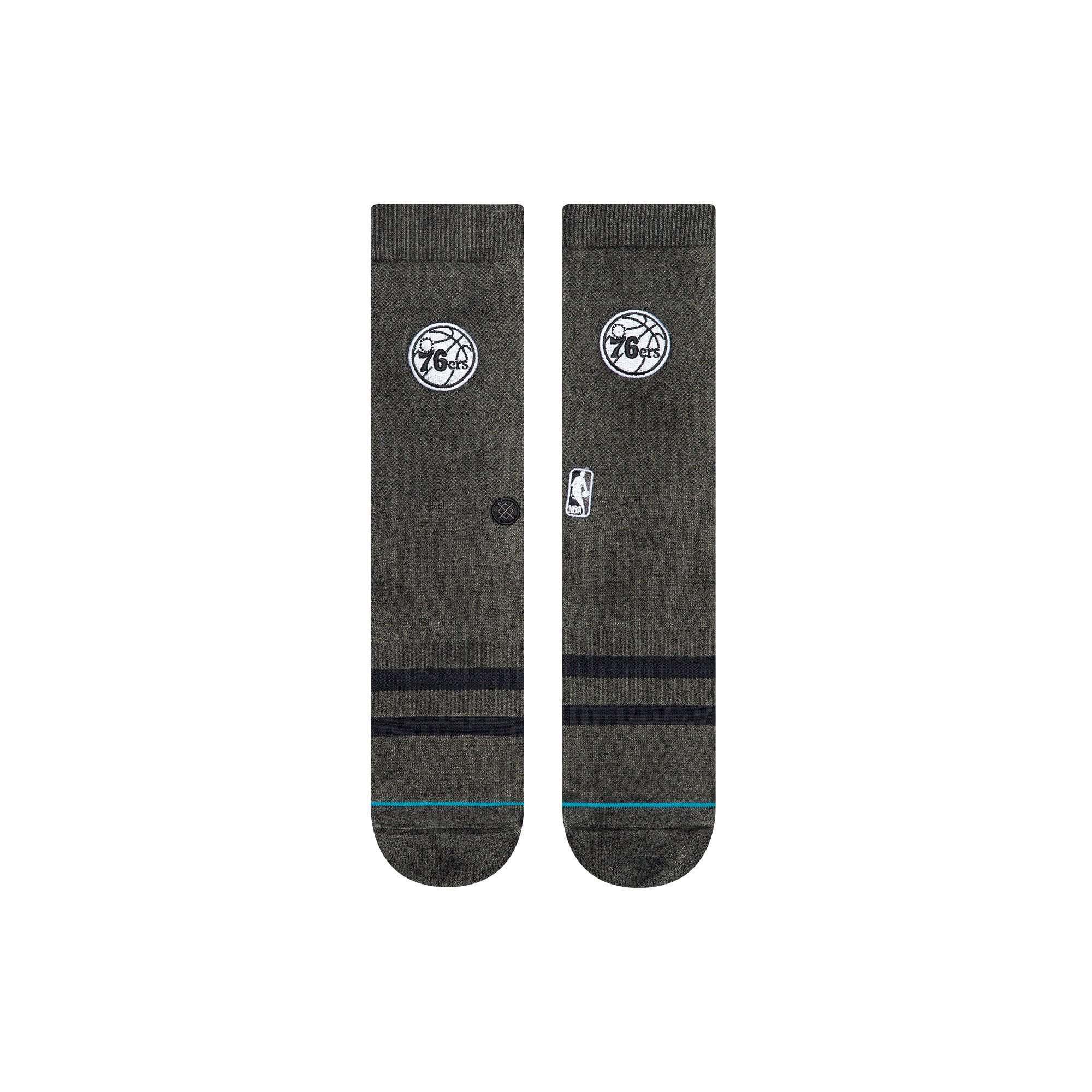 Stance Socks Philadelphia 76ers Stance NBA Blacktop Crew Socks - Black