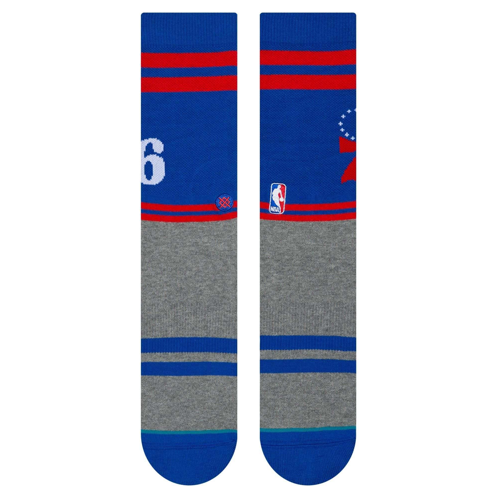 Stance Socks Philadelphia 76ers Stance NBA City Gym Crew Socks - Blue