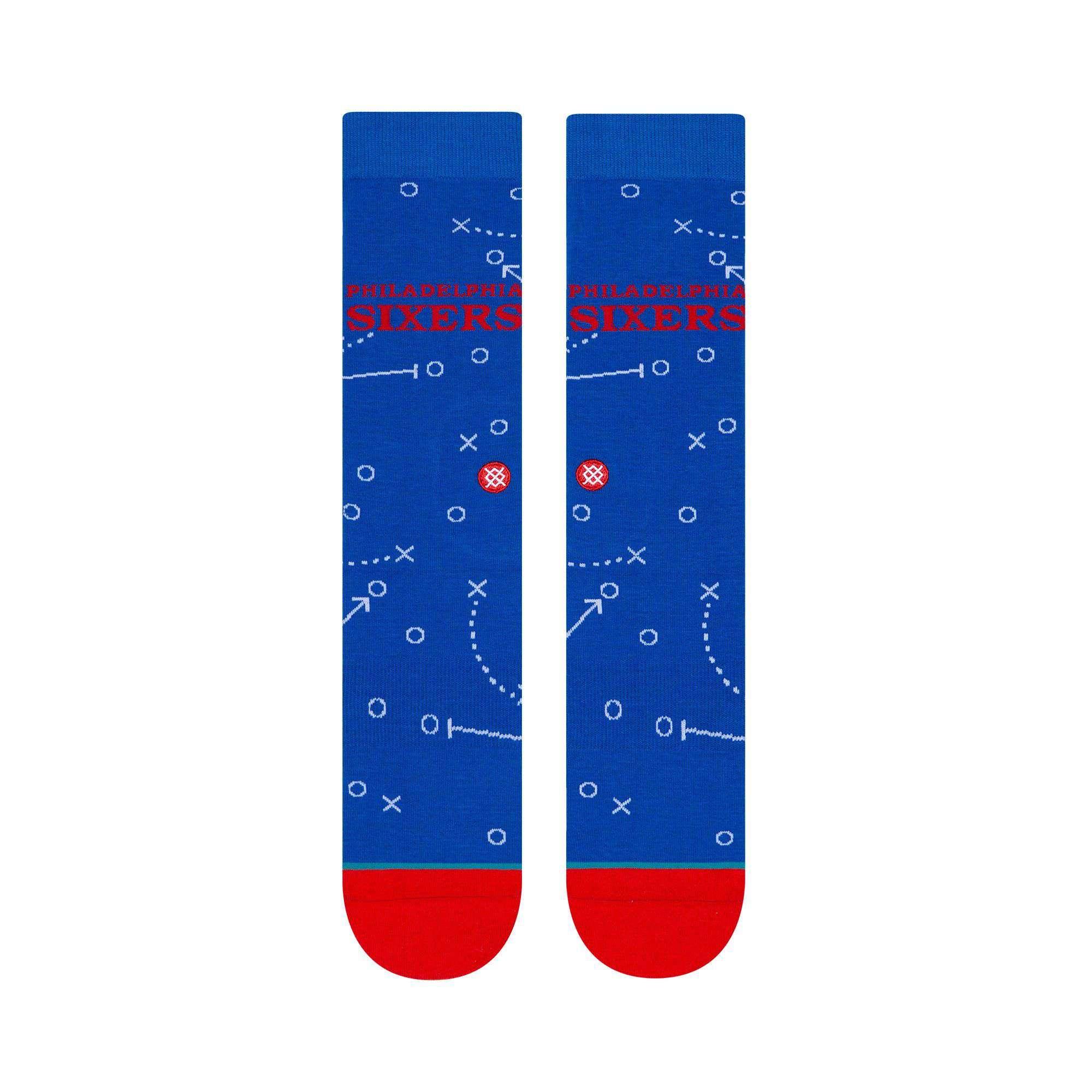 Stance Socks Philadelphia 76ers Stance NBA Playbook Crew Socks - Blue