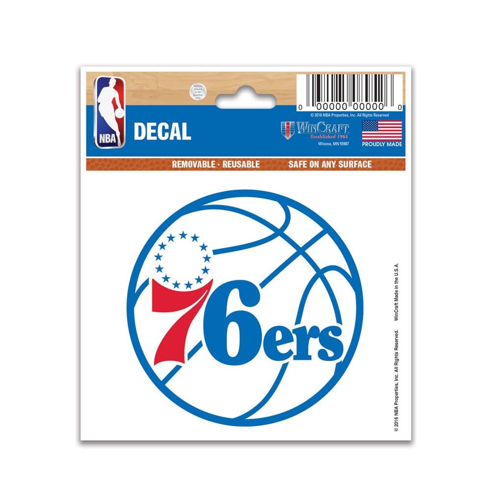 Wincraft Accessories Philadelphia 76ers Wincraft NBA 3" x 4" Multi-Use Sticker Decal