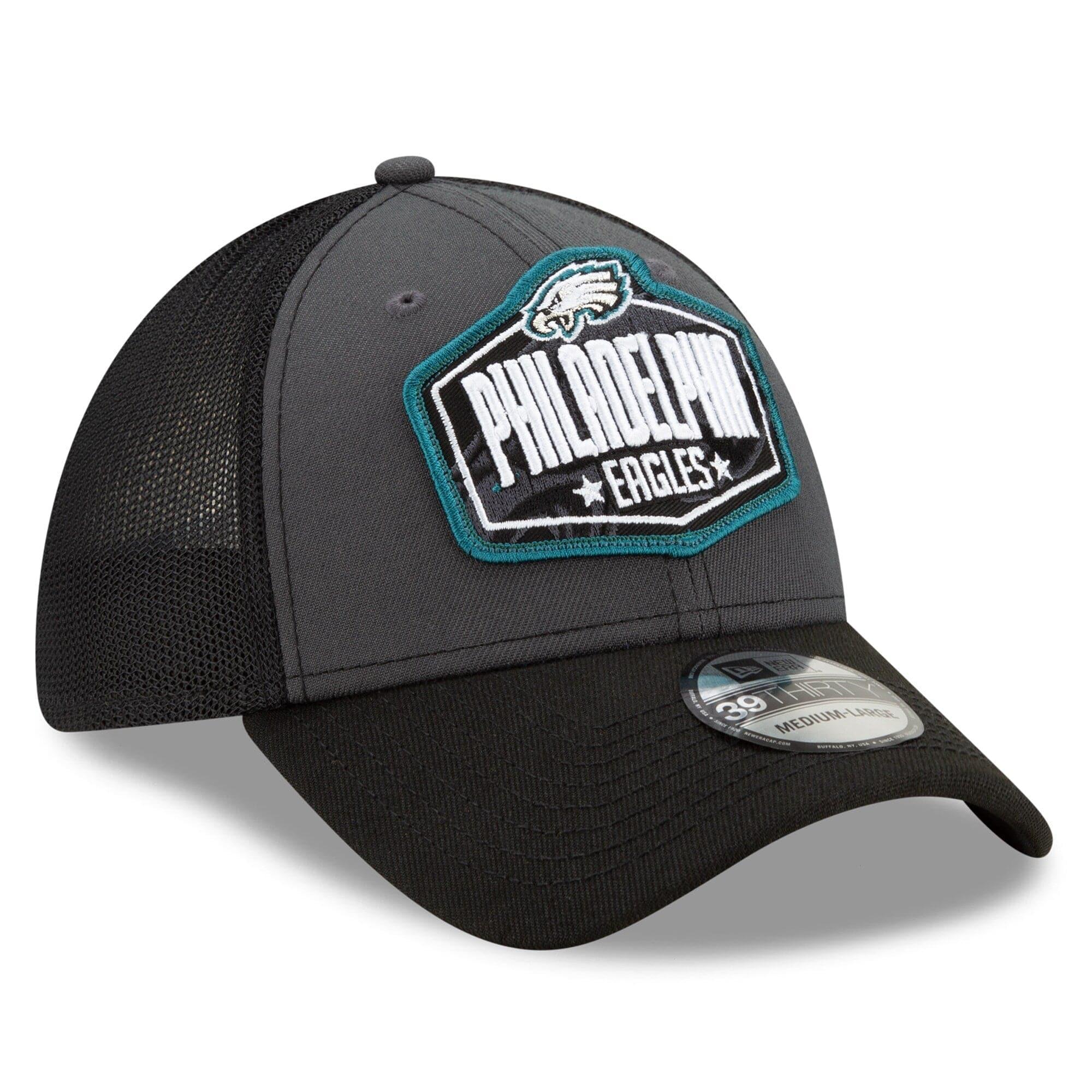 New Era Caps Philadelphia Eagles New Era 2021 NFL Draft 39THIRTY Flex Fit Curve Hat - Graphite