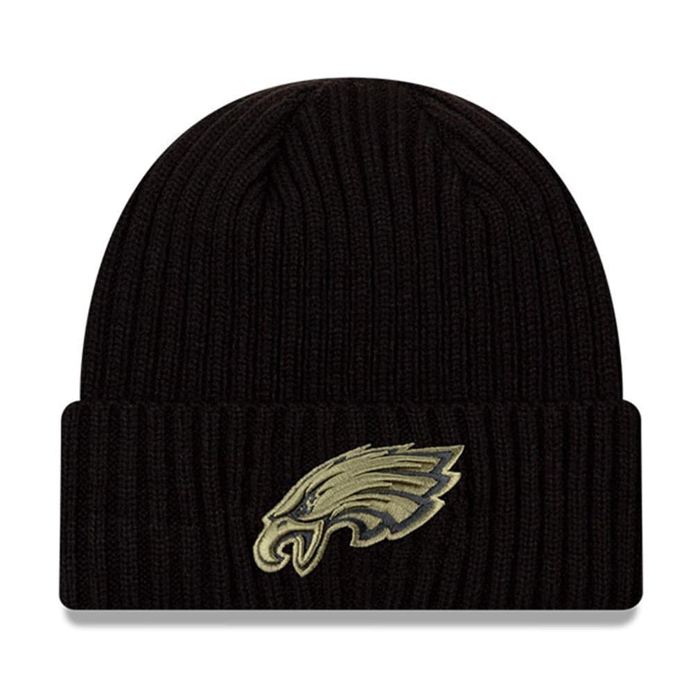 New Era Beanies Philadelphia Eagles New Era NFL 2020 Salute To Service Cuffed Knit Beanie - Black