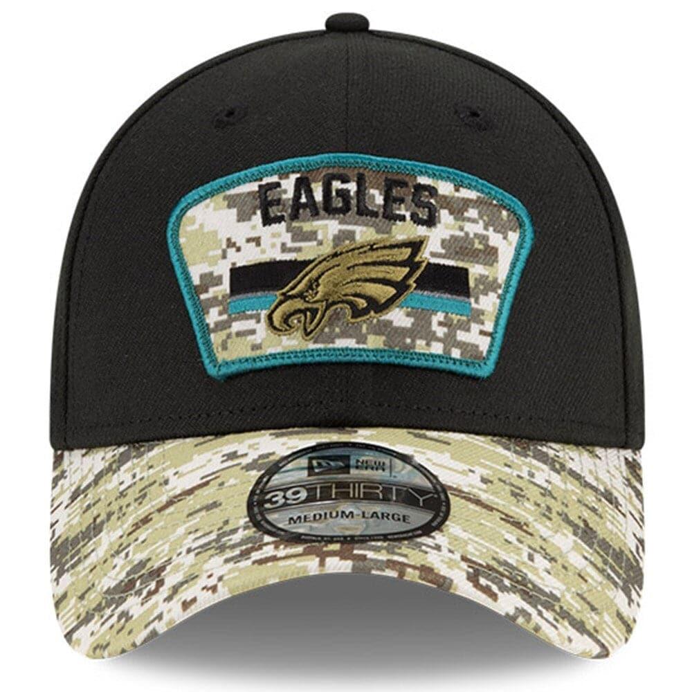 New Era Caps Philadelphia Eagles New Era NFL 2021 Salute To Service 39THIRTY Flex Fit Hat - Black