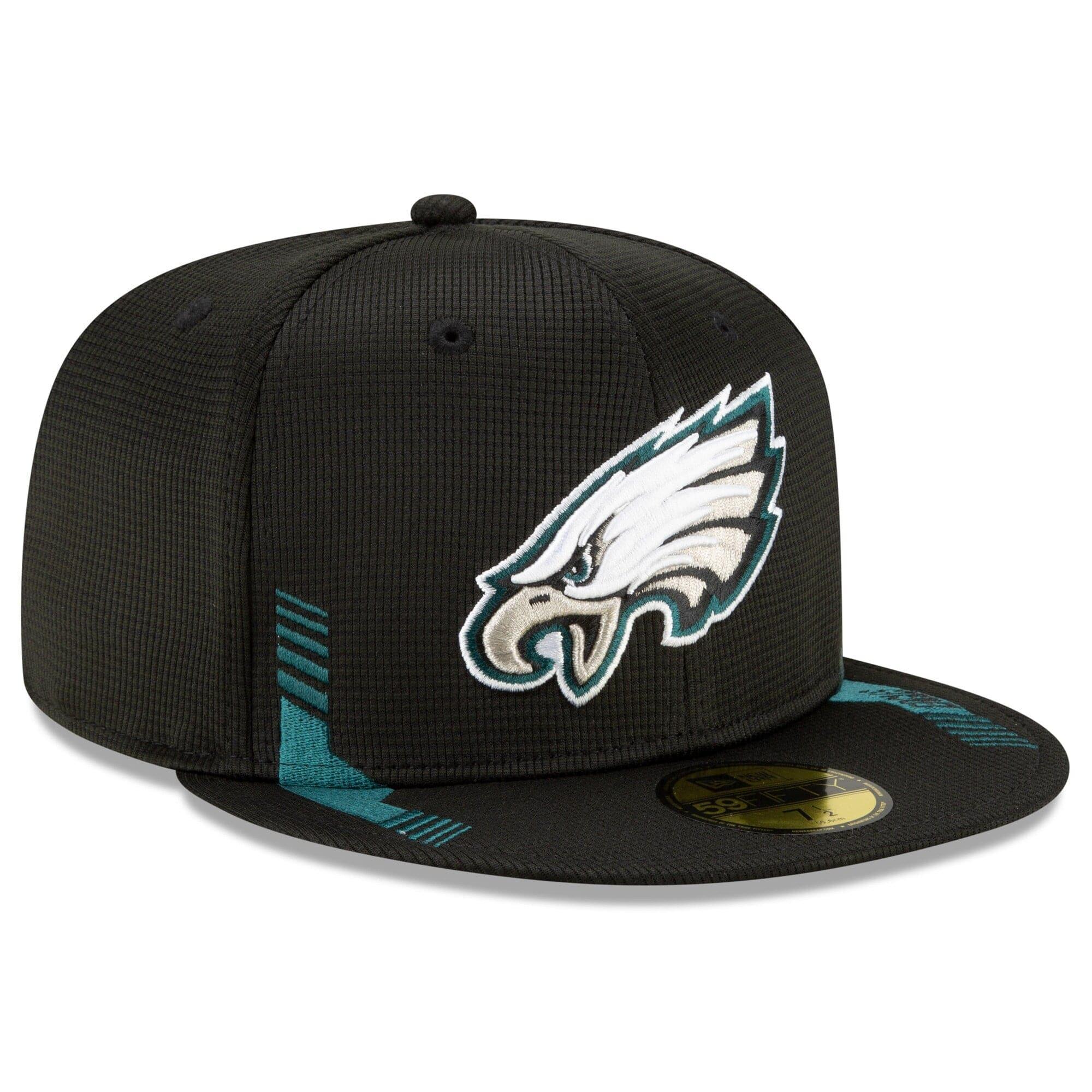 New Era Caps Philadelphia Eagles New Era NFL 2021 Sideline Home 59FIFTY Fitted Hat - Black
