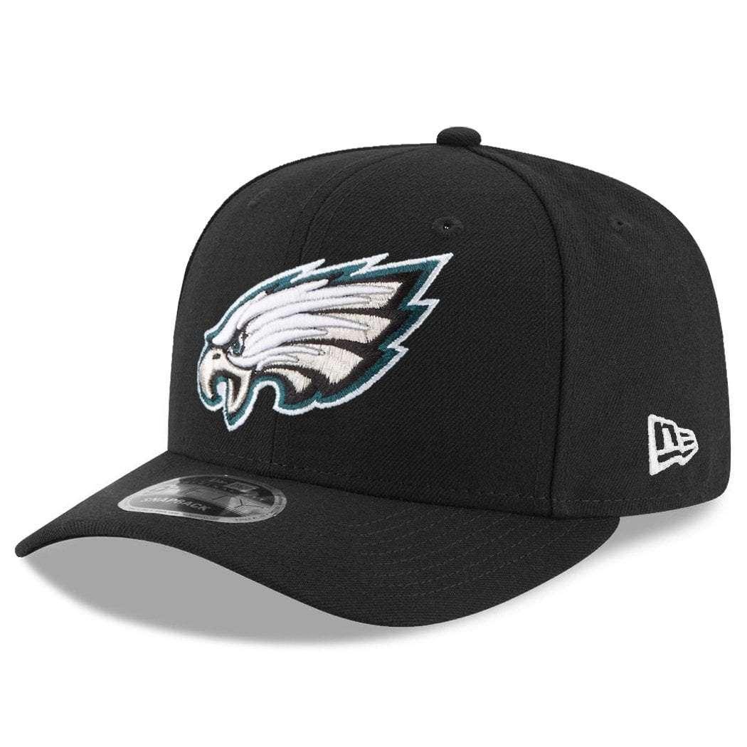 New Era Caps Philadelphia Eagles New Era NFL 9FIFTY Pre-Curved OF Snapback Hat - Black
